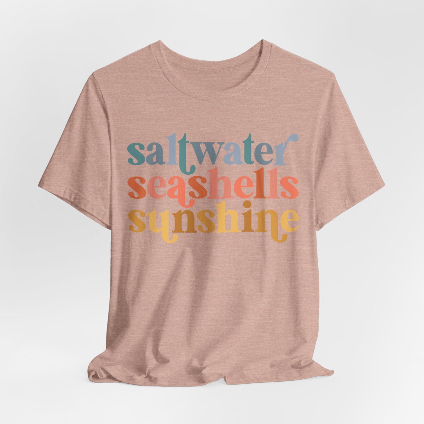 Coastal Vibes Unisex Jersey Tee - Saltwater Seashells Sunshine Design