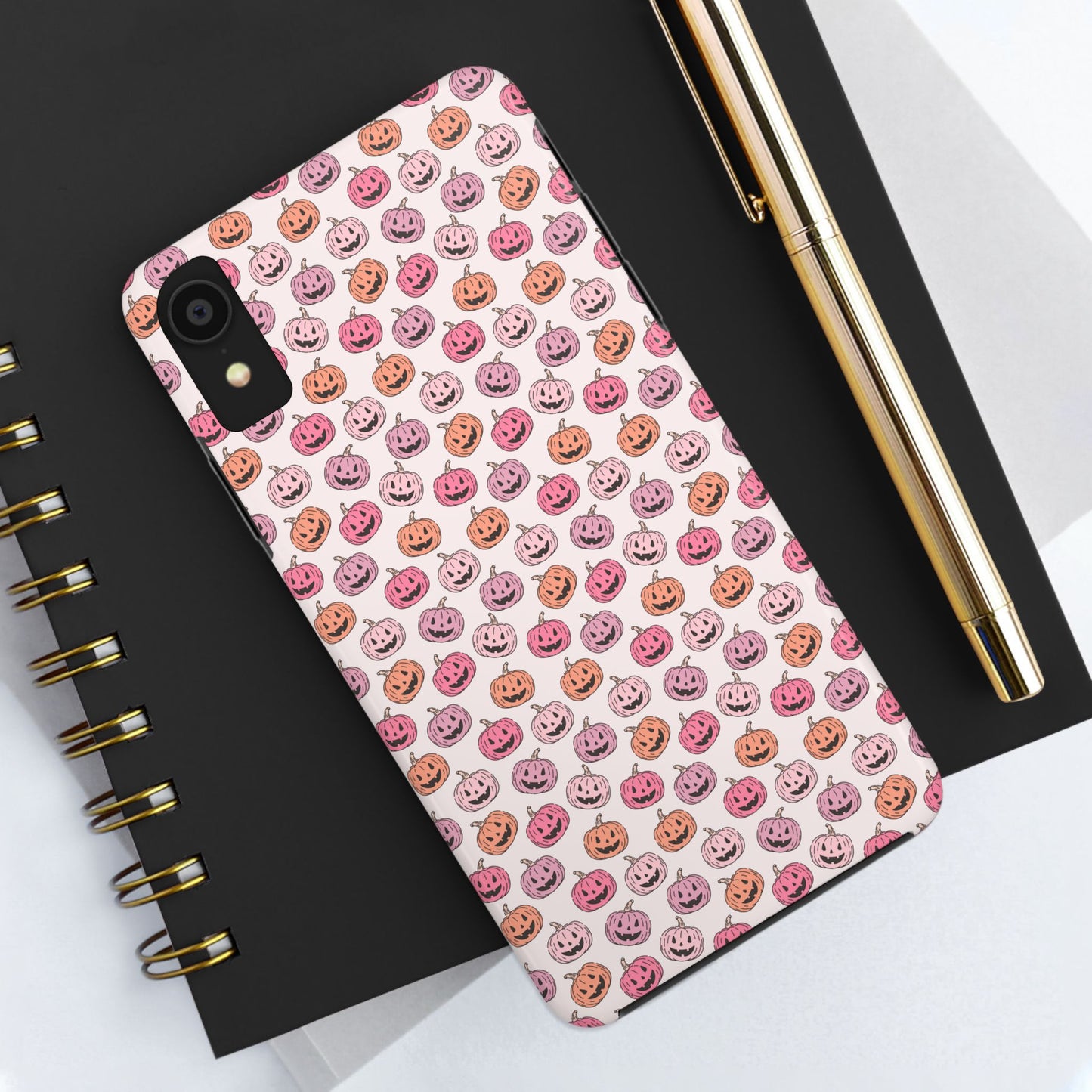 Cute Pumpkin Pattern Tough Phone Cases | Fall Decor, Halloween Accessories, Gifts for Her, Trendy Phone Protection
