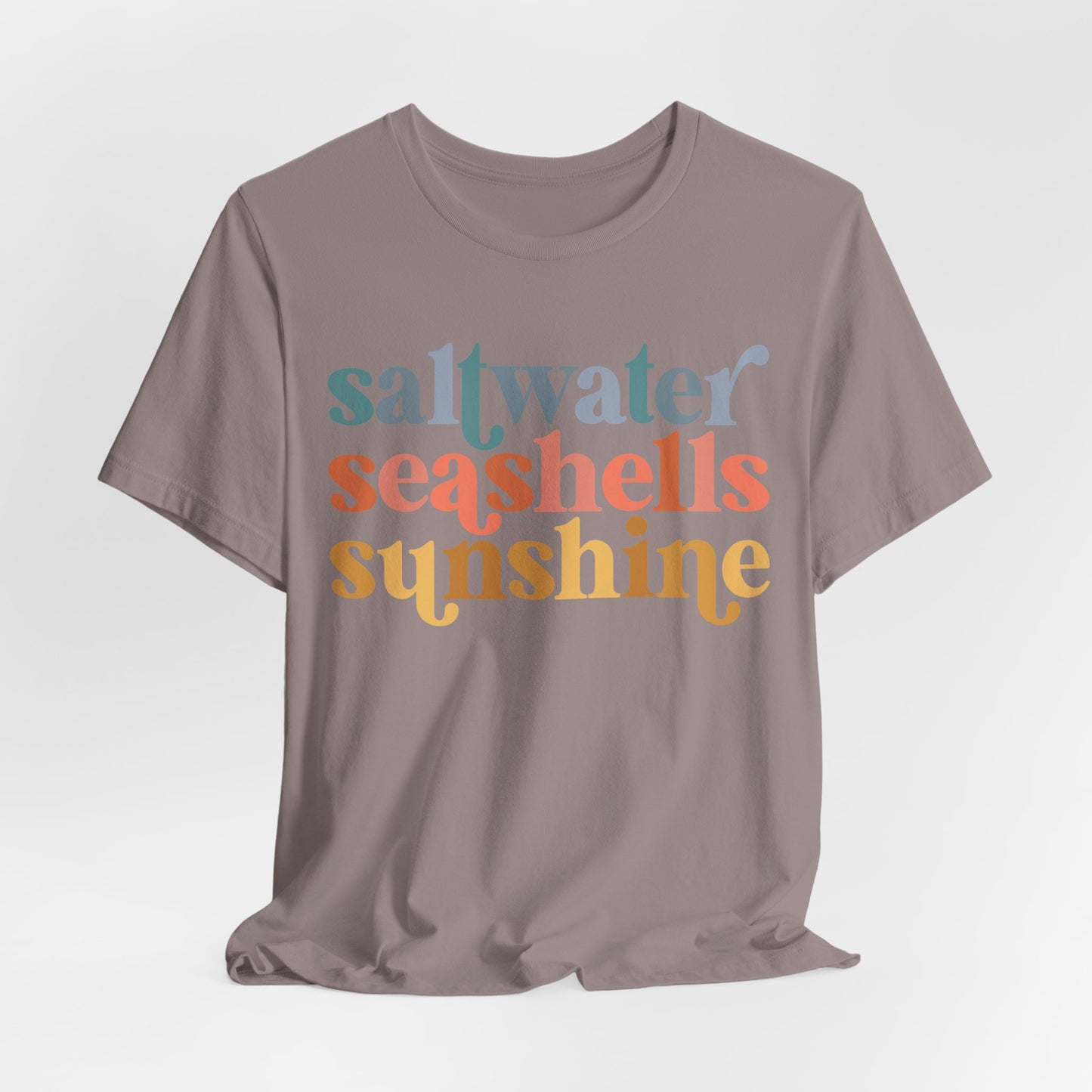 Coastal Vibes Unisex Jersey Tee - Saltwater Seashells Sunshine Design