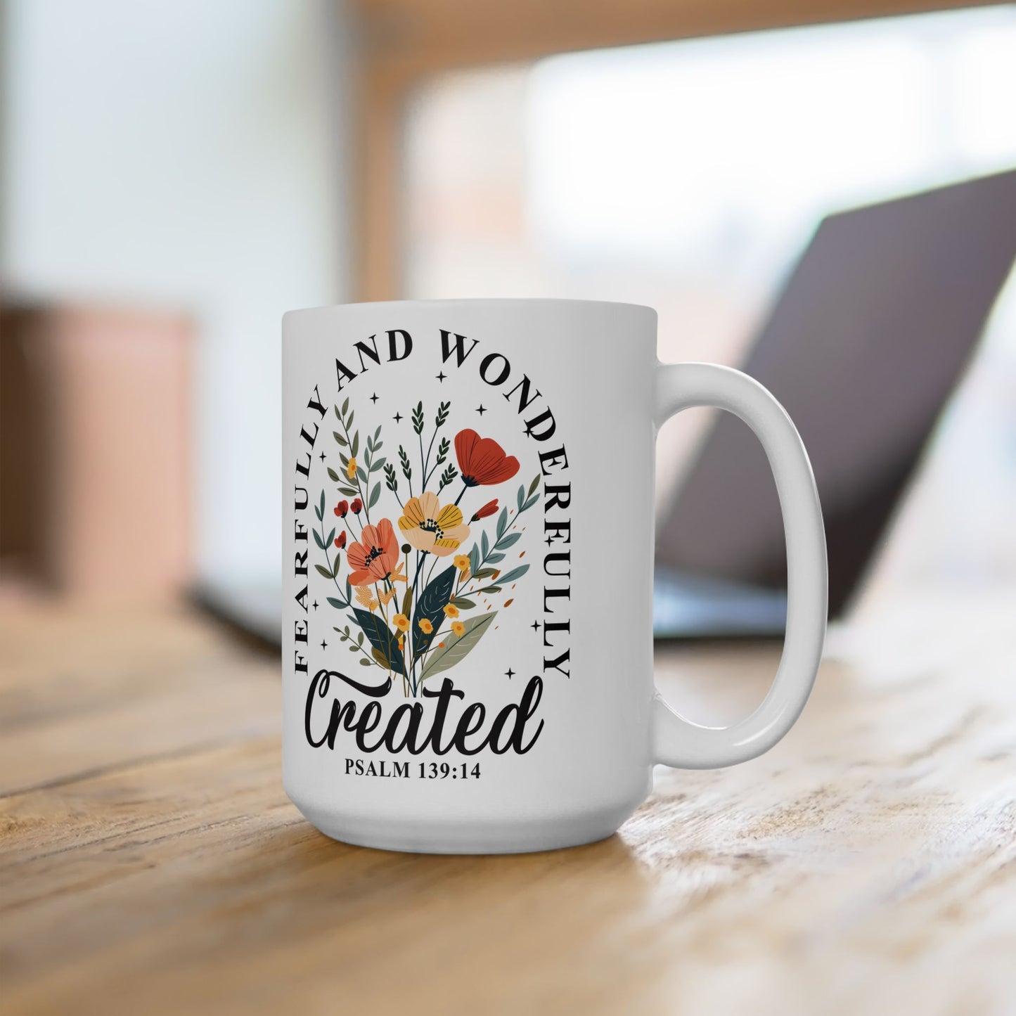 Bible Verse Ceramic Mug (15 oz)