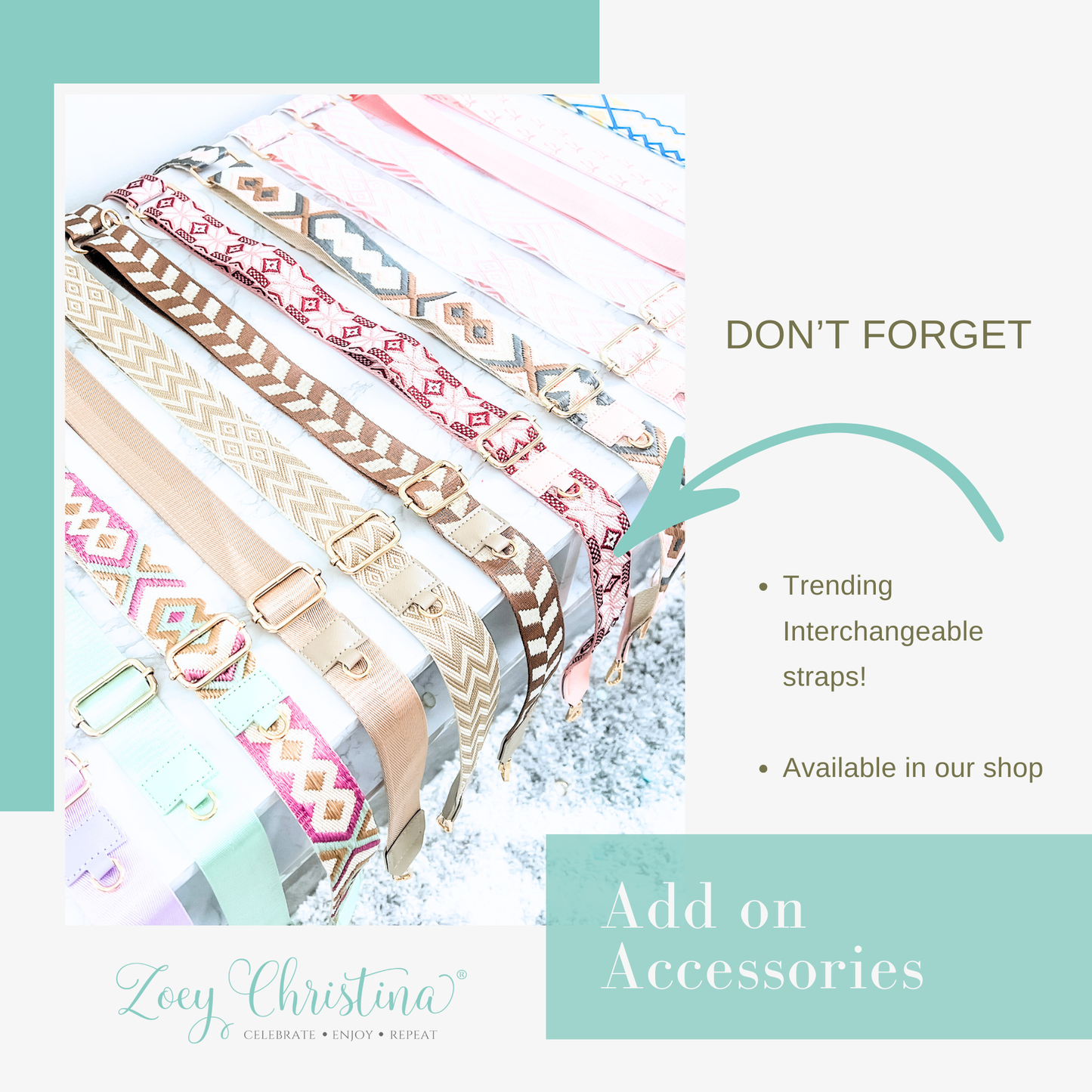 Zipper Bag – 3 Colors, Removable Strap, Stylish