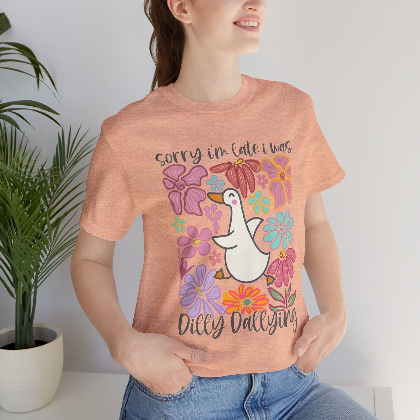 Floral Apology Tee - Unisex Jersey Short Sleeve T-Shirt with Playful Design