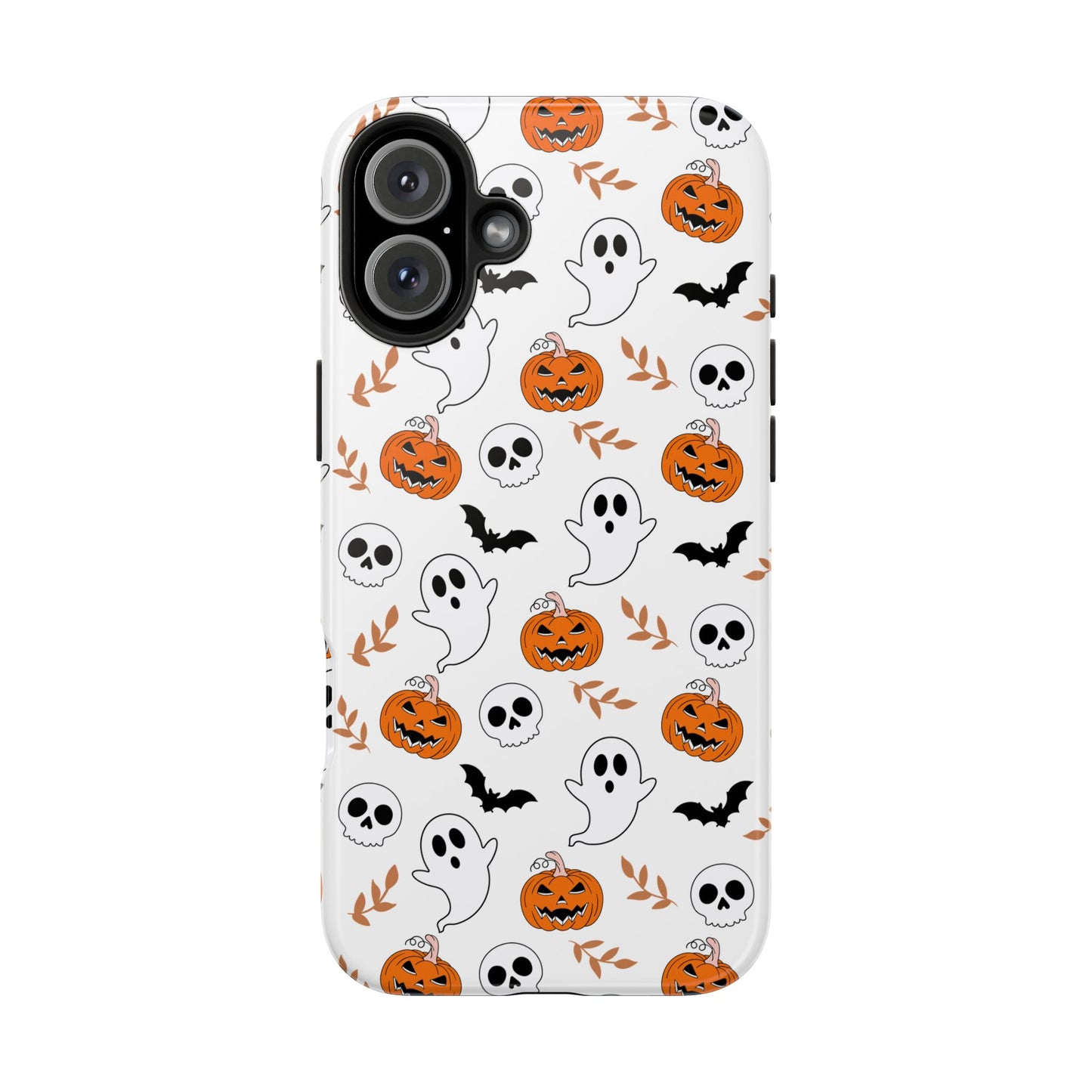 Halloween Themed Tough Phone Cases, Spooky Ghosts & Skulls, Perfect for Fall Decor, Unique Gift for Halloween Lovers, Fun Pumpkin Design