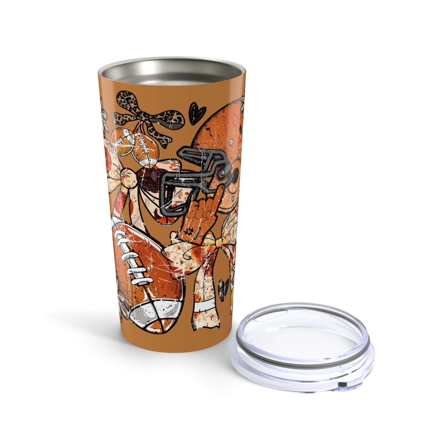 Football Lover's Tumbler - 20oz Stainless Steel Travel Mug for Game Day, Sports Gifts, Tailgate Accessories, Fal