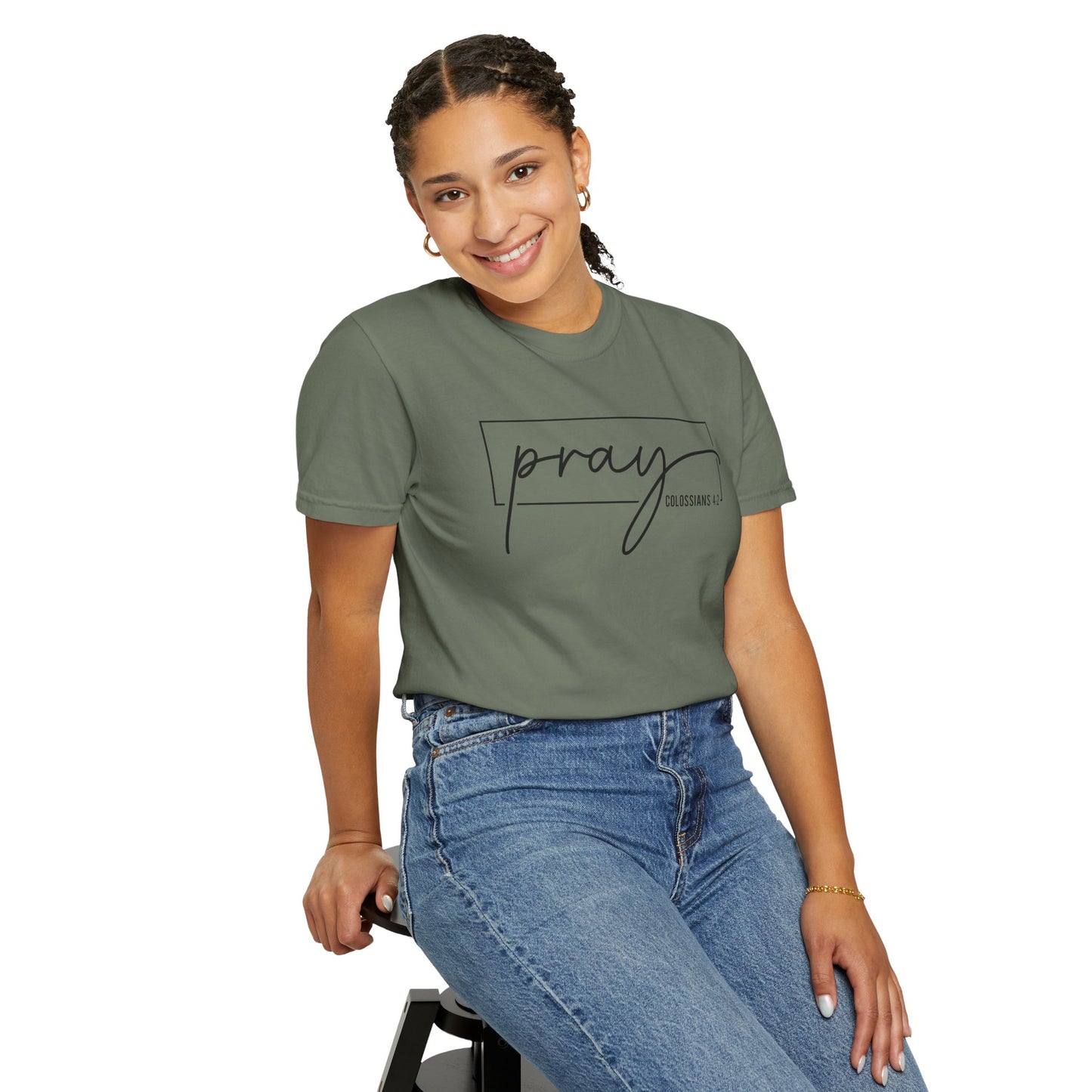 Pray Unisex Garment-Dyed T-Shirt, Faith-based Tee, Inspirational Shirt, Gift for Believers, Casual Faith Wear