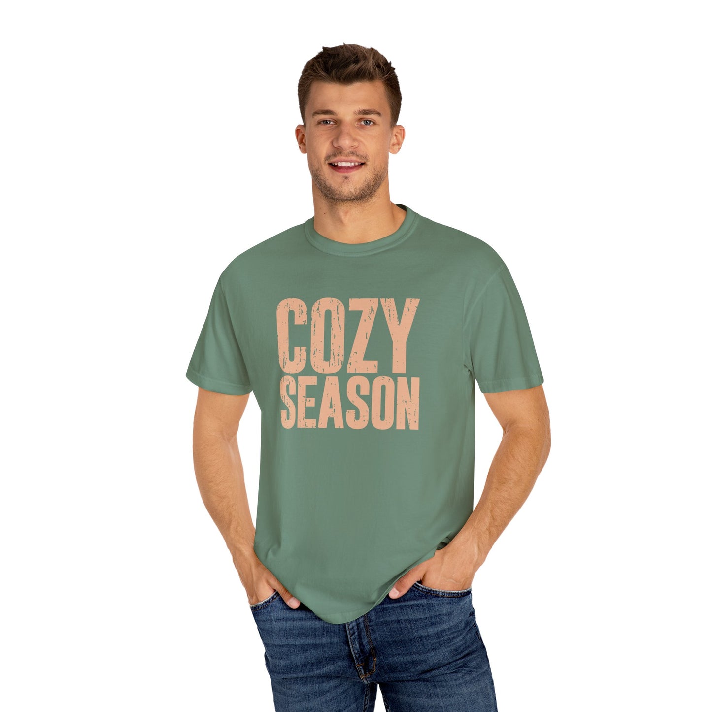 Cozy Season T-shirt for Autumn Vibes | Unisex Garment-Dyed Tee, Fall Apparel, Seasonal Fashion, Casual Wear, Gift Idea