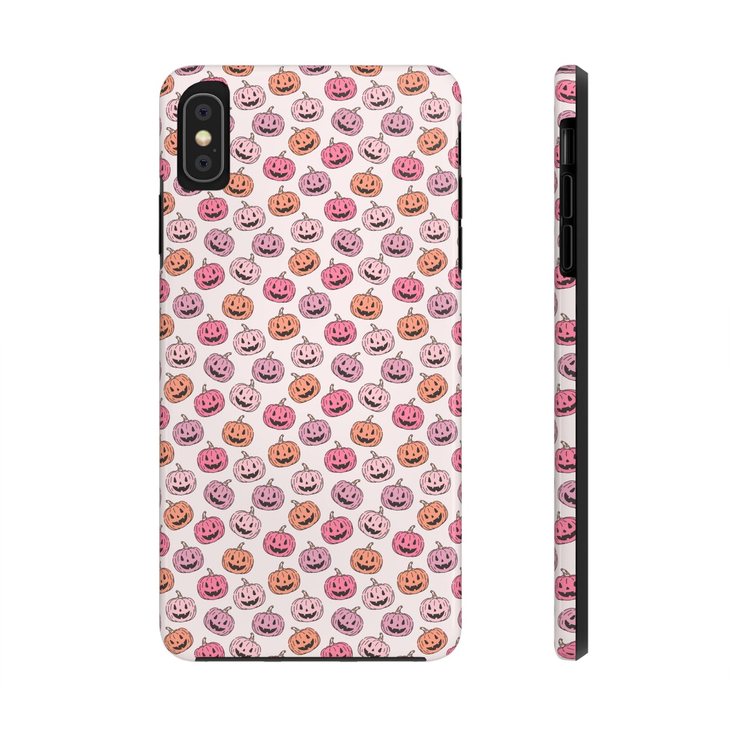 Cute Pumpkin Pattern Tough Phone Cases | Fall Decor, Halloween Accessories, Gifts for Her, Trendy Phone Protection