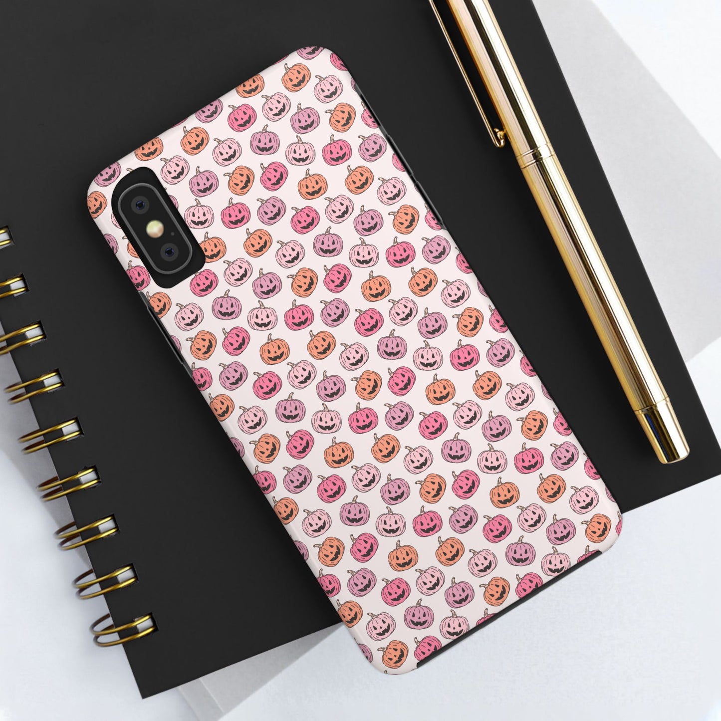 Cute Pumpkin Pattern Tough Phone Cases | Fall Decor, Halloween Accessories, Gifts for Her, Trendy Phone Protection