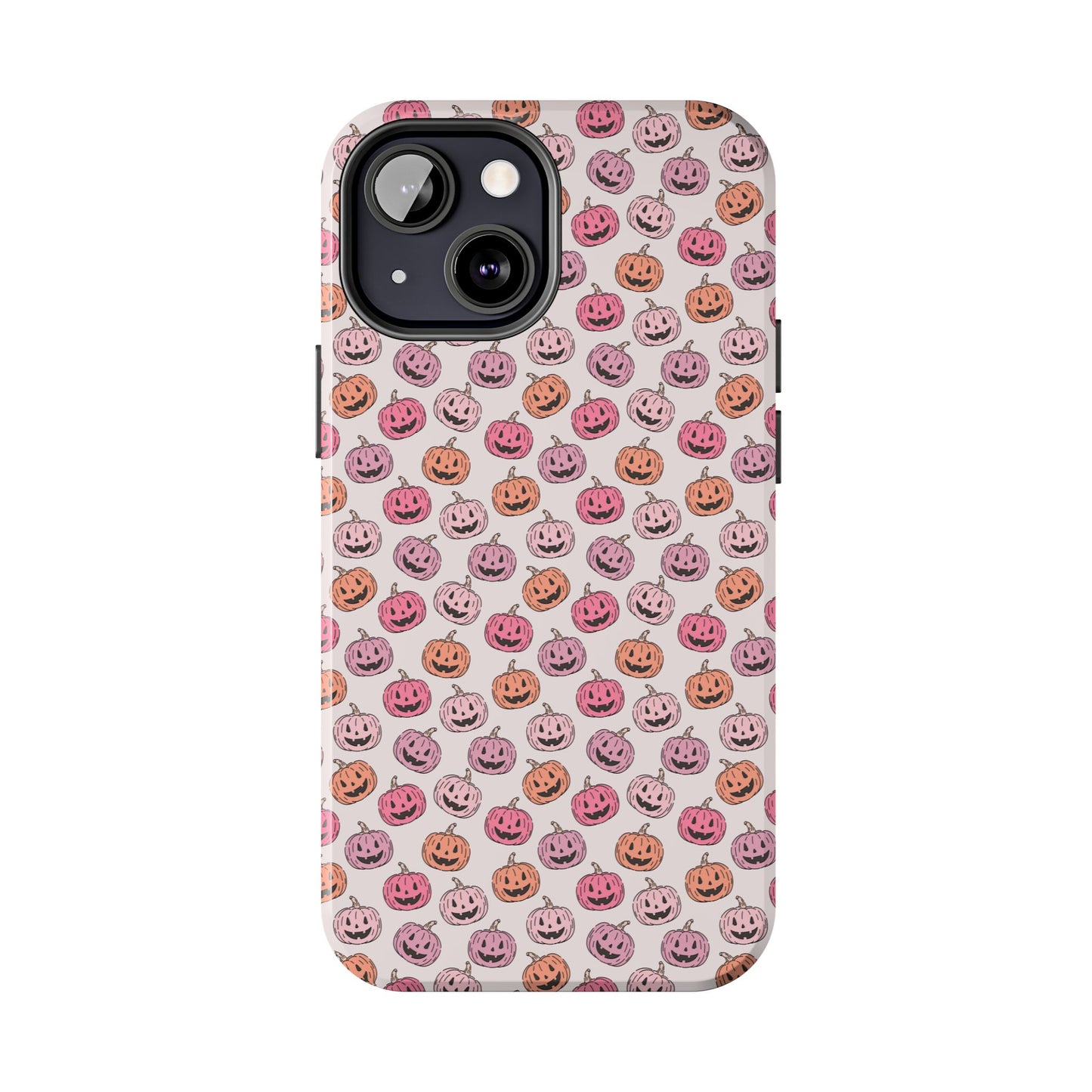Cute Pumpkin Pattern Tough Phone Cases | Fall Decor, Halloween Accessories, Gifts for Her, Trendy Phone Protection