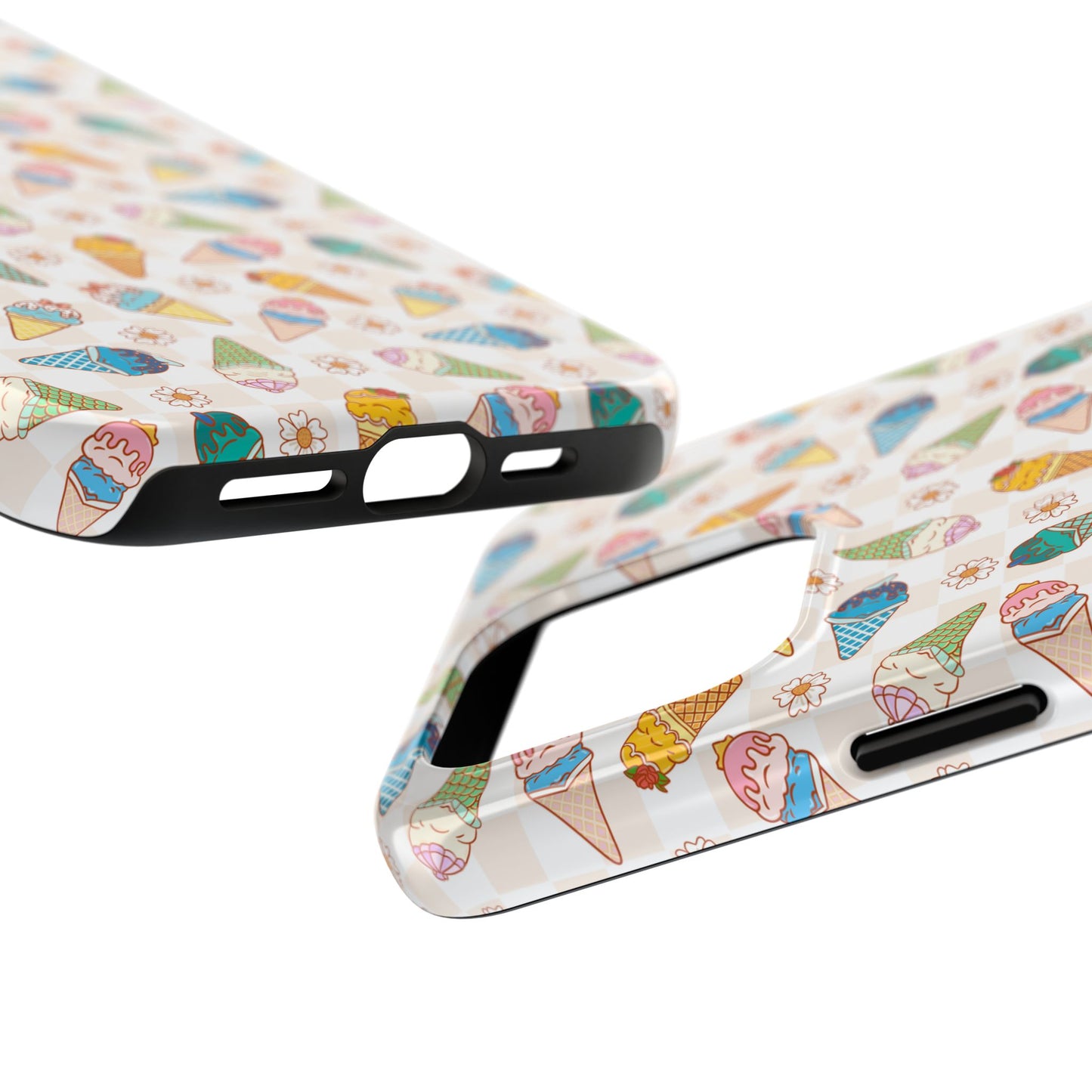 Princess Themed Colorful Ice Cream Tough Phone Cases - Fun, Giftable, Summer Vibe, Durable Protection for Your Device, Perfect for Food Lovers, Bright