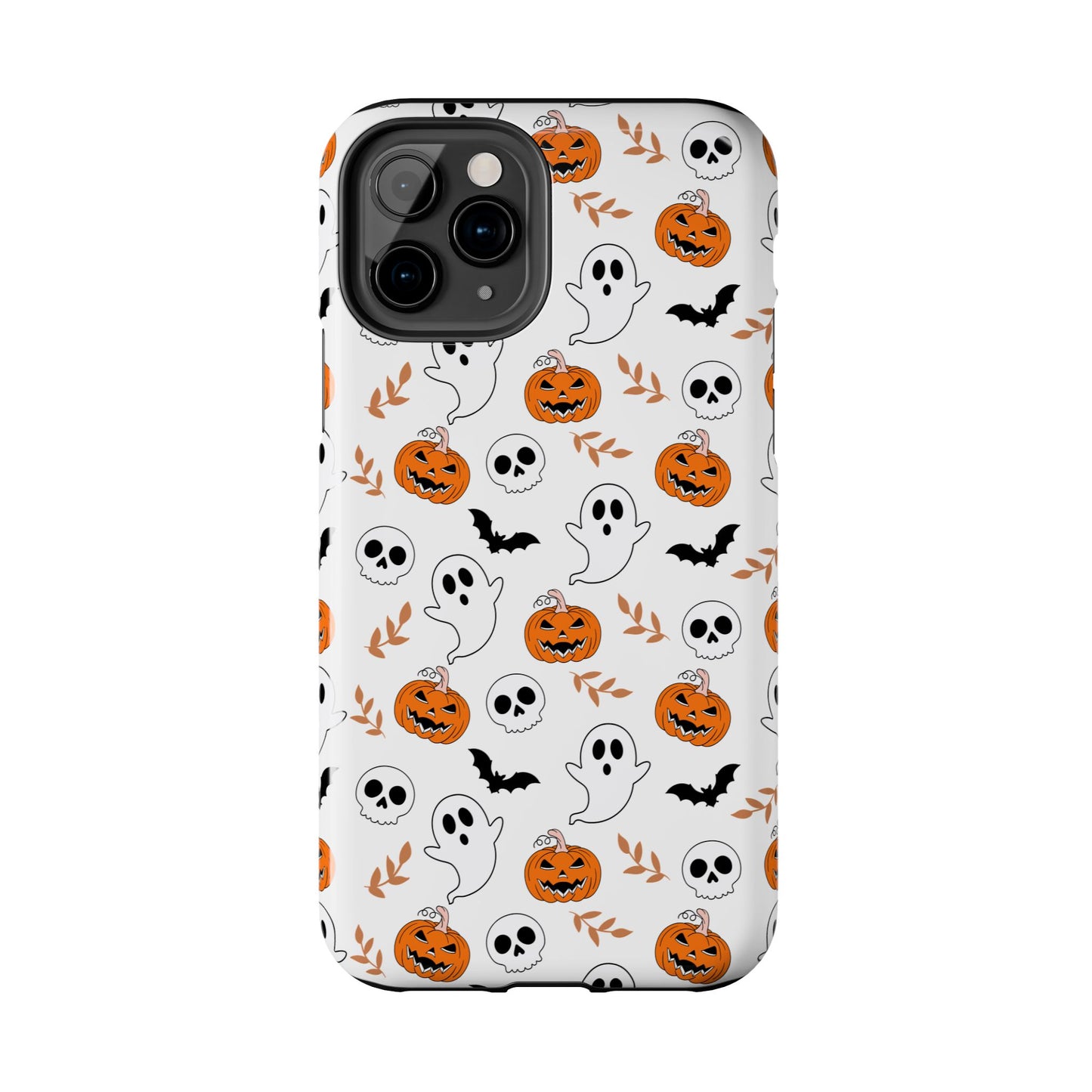Halloween Themed Tough Phone Cases, Spooky Ghosts & Skulls, Perfect for Fall Decor, Unique Gift for Halloween Lovers, Fun Pumpkin Design