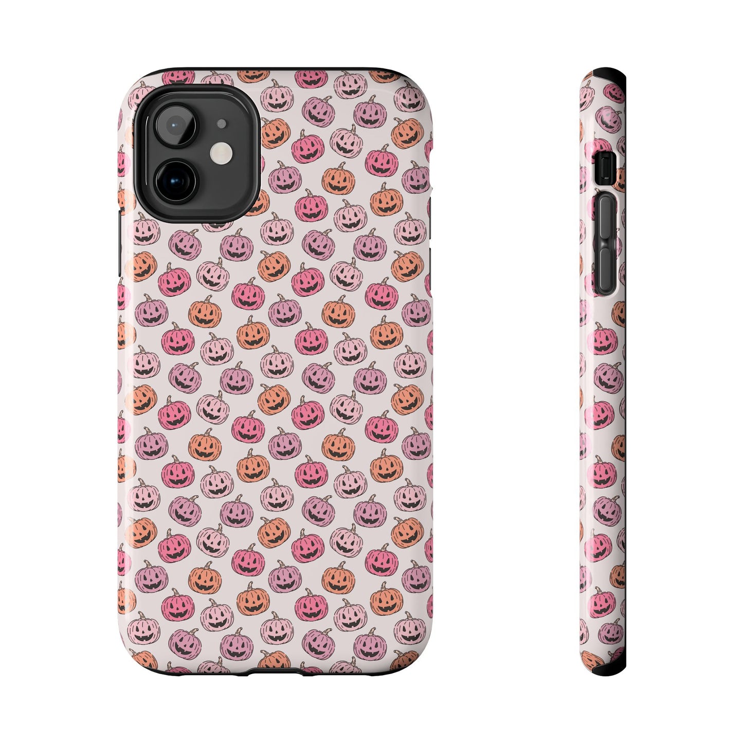 Cute Pumpkin Pattern Tough Phone Cases | Fall Decor, Halloween Accessories, Gifts for Her, Trendy Phone Protection