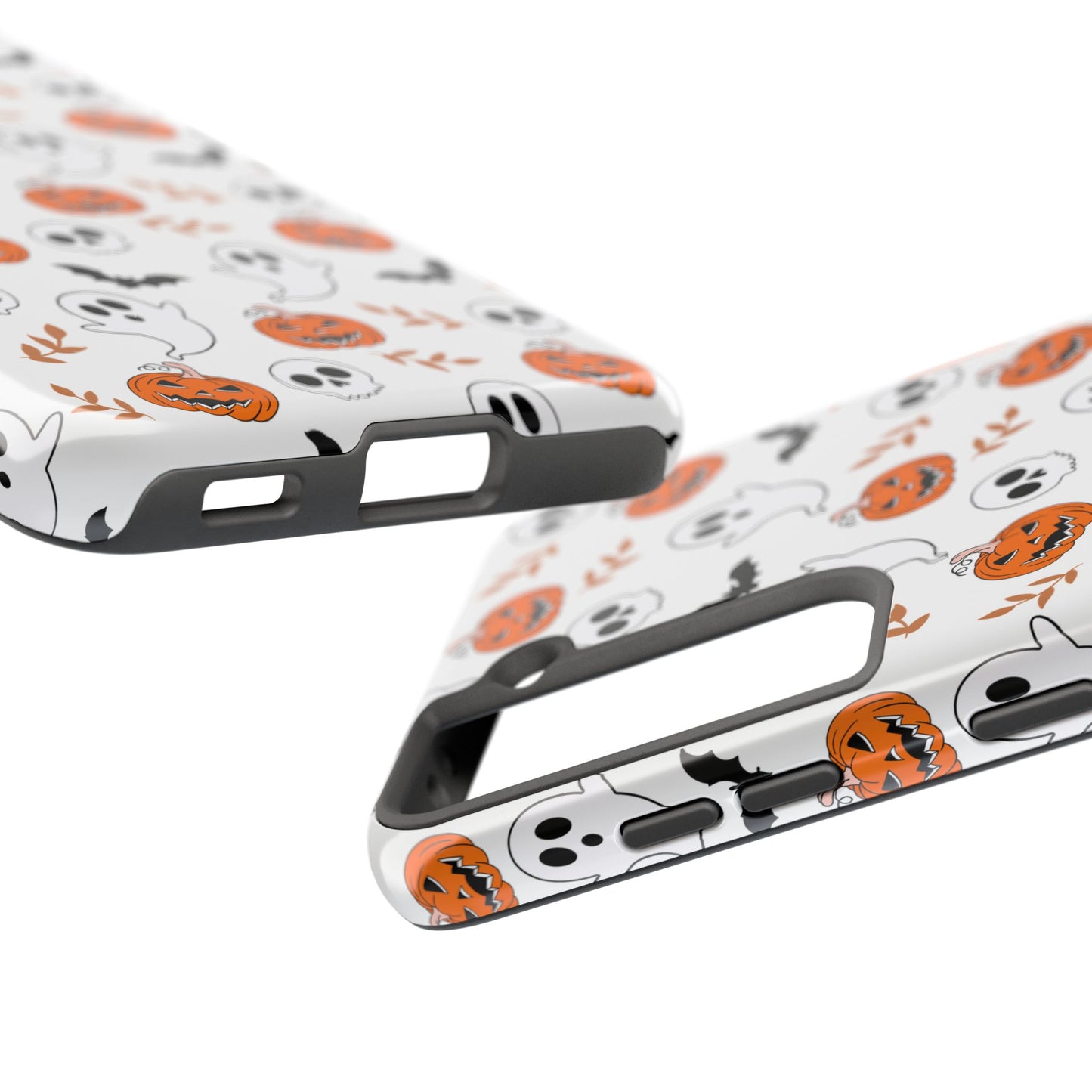 Halloween Themed Tough Phone Cases, Spooky Ghosts & Skulls, Perfect for Fall Decor, Unique Gift for Halloween Lovers, Fun Pumpkin Design