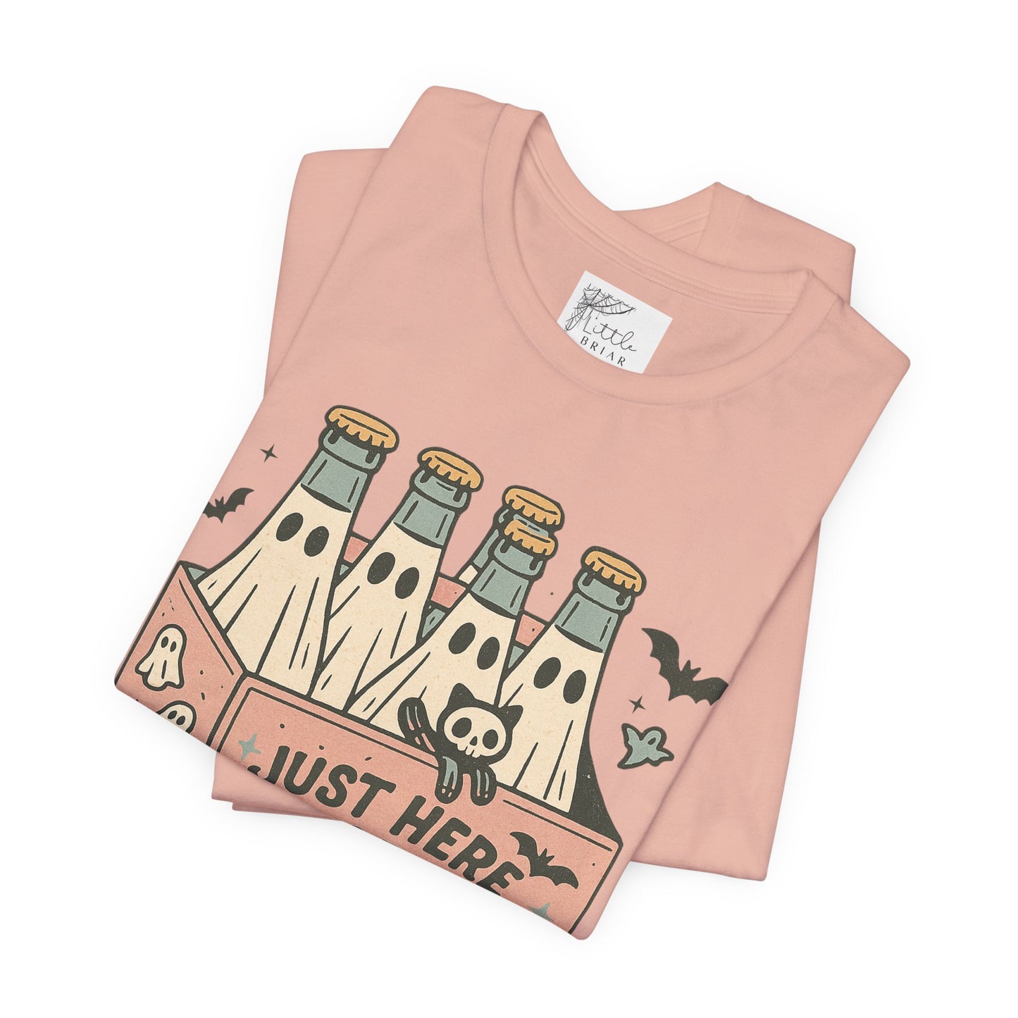 Halloween Vibes Unisex Tee - Just Here for the Boos, Fun Halloween Shirt, Party Wear, Gag Gift, Ghostly Spirit Classy Wear