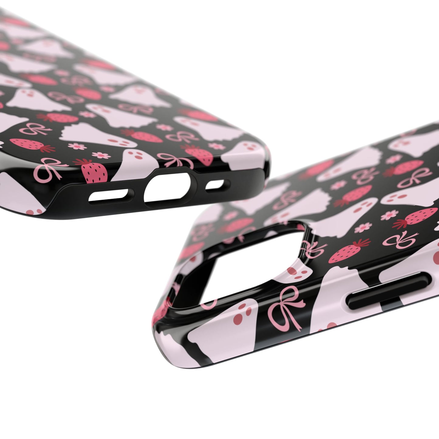 Cute Ghosts & Bows Tough Phone Cases, Phone Cover, Halloween Gift, Kawaii Tech Accessory, Spooky Aesthetic, Ghost Pattern Case
