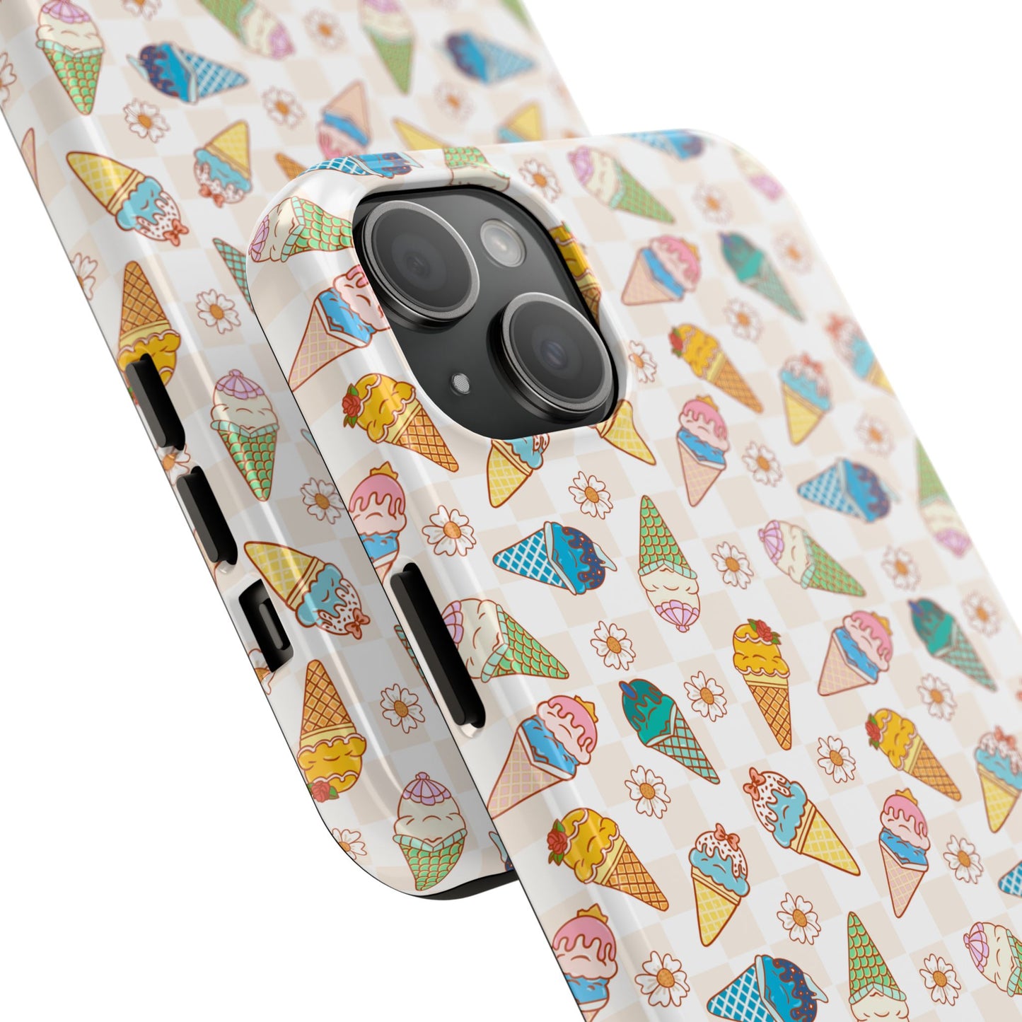Princess Themed Colorful Ice Cream Tough Phone Cases - Fun, Giftable, Summer Vibe, Durable Protection for Your Device, Perfect for Food Lovers, Bright