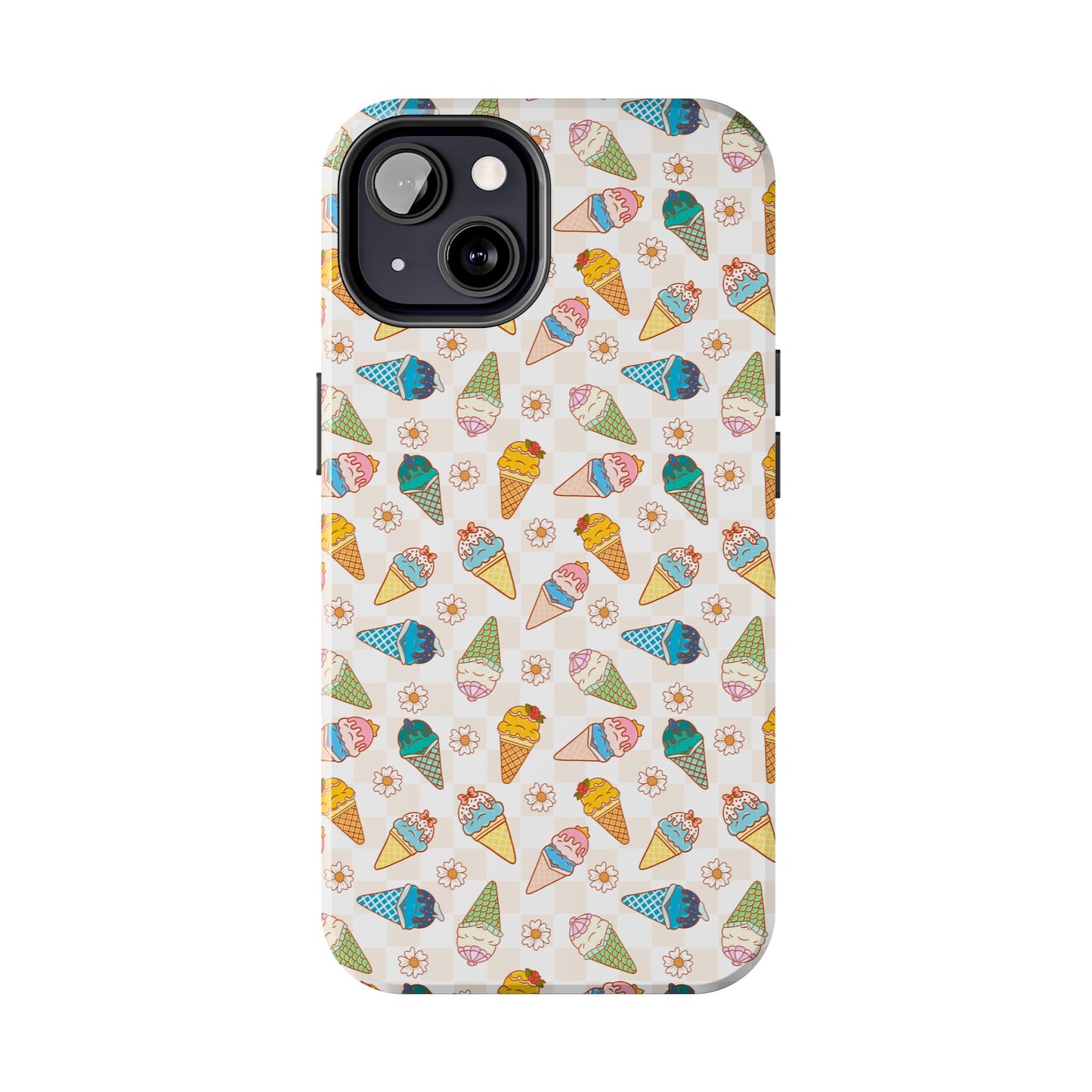 Princess Themed Colorful Ice Cream Tough Phone Cases - Fun, Giftable, Summer Vibe, Durable Protection for Your Device, Perfect for Food Lovers, Bright