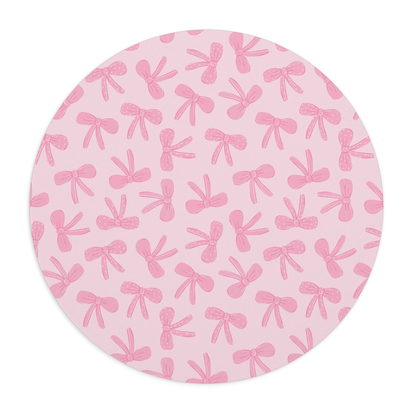 Chic Bow Pattern Mouse Pad, Cute Desk Accessory, Pink Office Decor, Gift for Her, Stylish Computer Mat