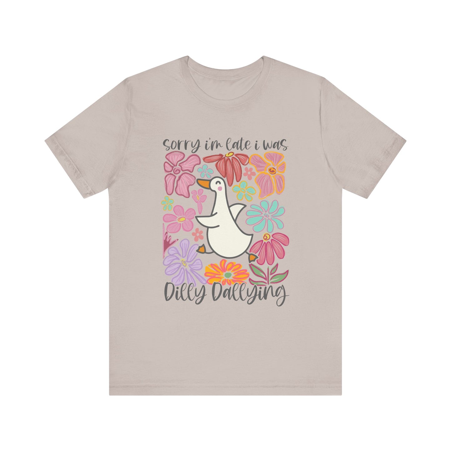 Floral Apology Tee - Unisex Jersey Short Sleeve T-Shirt with Playful Design