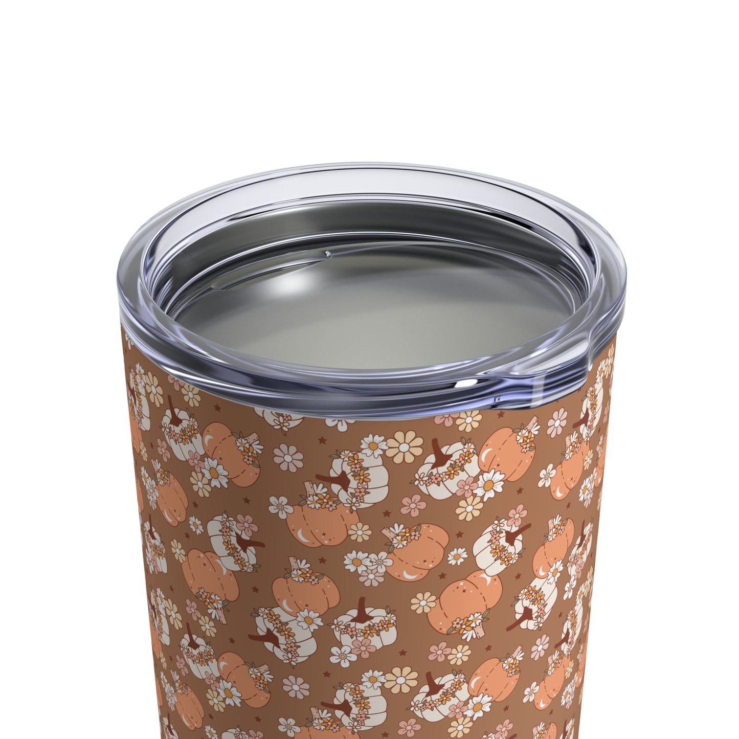 Muted Fall Pumpkin Tumbler, 10 oz - Autumn Beverage Cup for Pumpkin Lovers, Thanksgiving Gift, Coffee Lover Mug, Halloween Decor, Harvest
