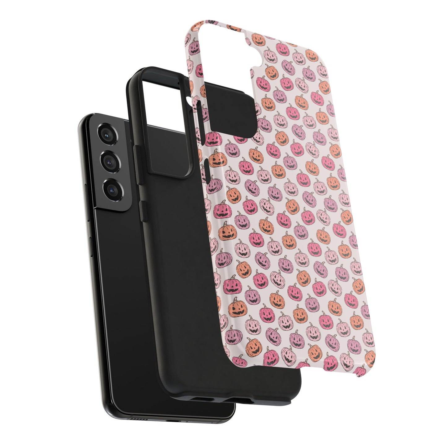 Cute Pumpkin Pattern Tough Phone Cases | Fall Decor, Halloween Accessories, Gifts for Her, Trendy Phone Protection