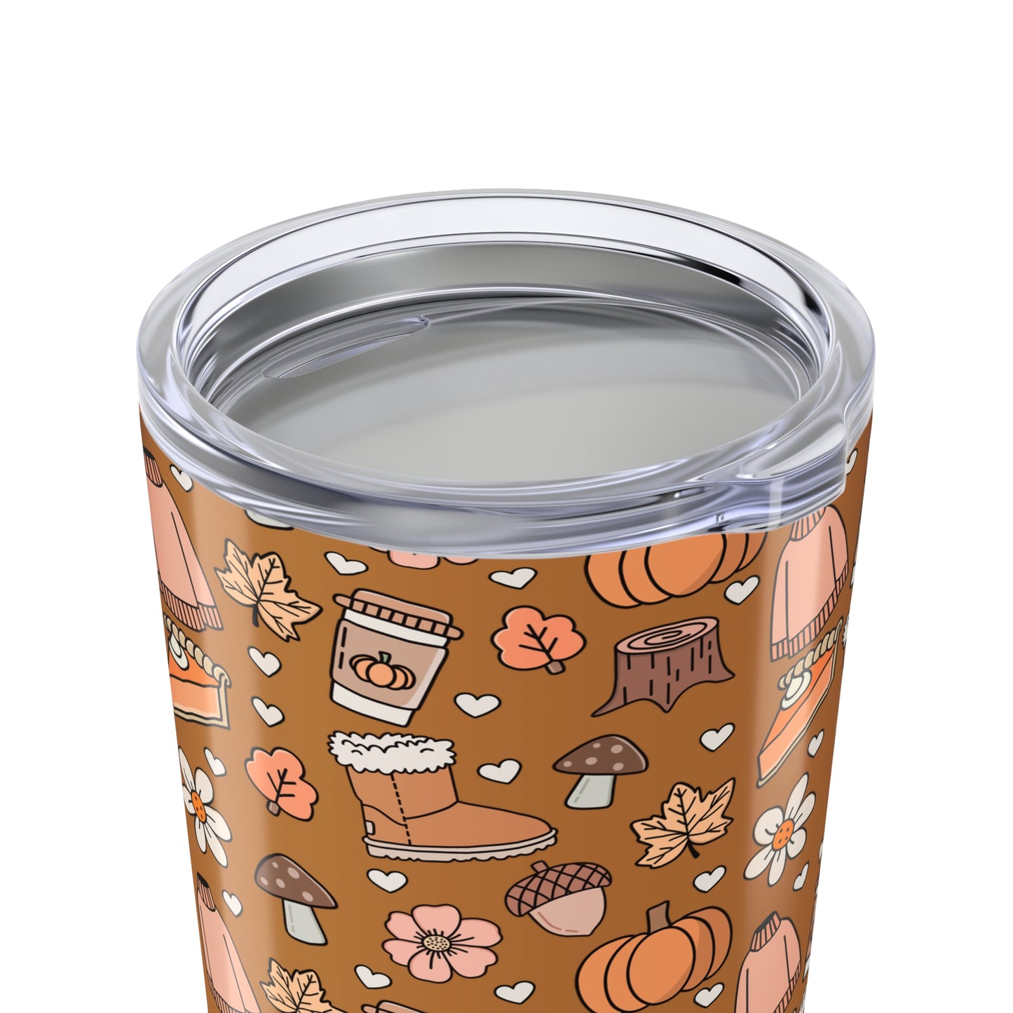 Fall-Themed Tumbler, Cozy Autumn Drinkware for Pumpkin Lovers, Insulated Coffee Cup, Gift for Thanksgiving, Cute Floral Design