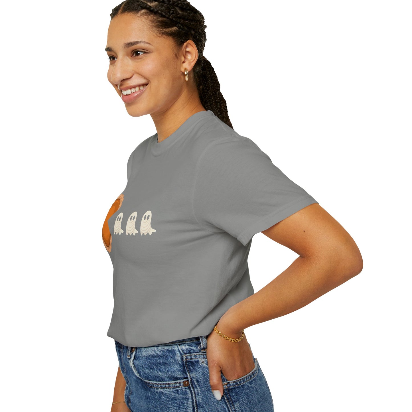 Pac-Man Pumpkin Pie Ghosts Unisex T-Shirt, Halloween Tee, Gamer Shirt, Fun Graphic Top, Gift for Gamers, Casual Wear