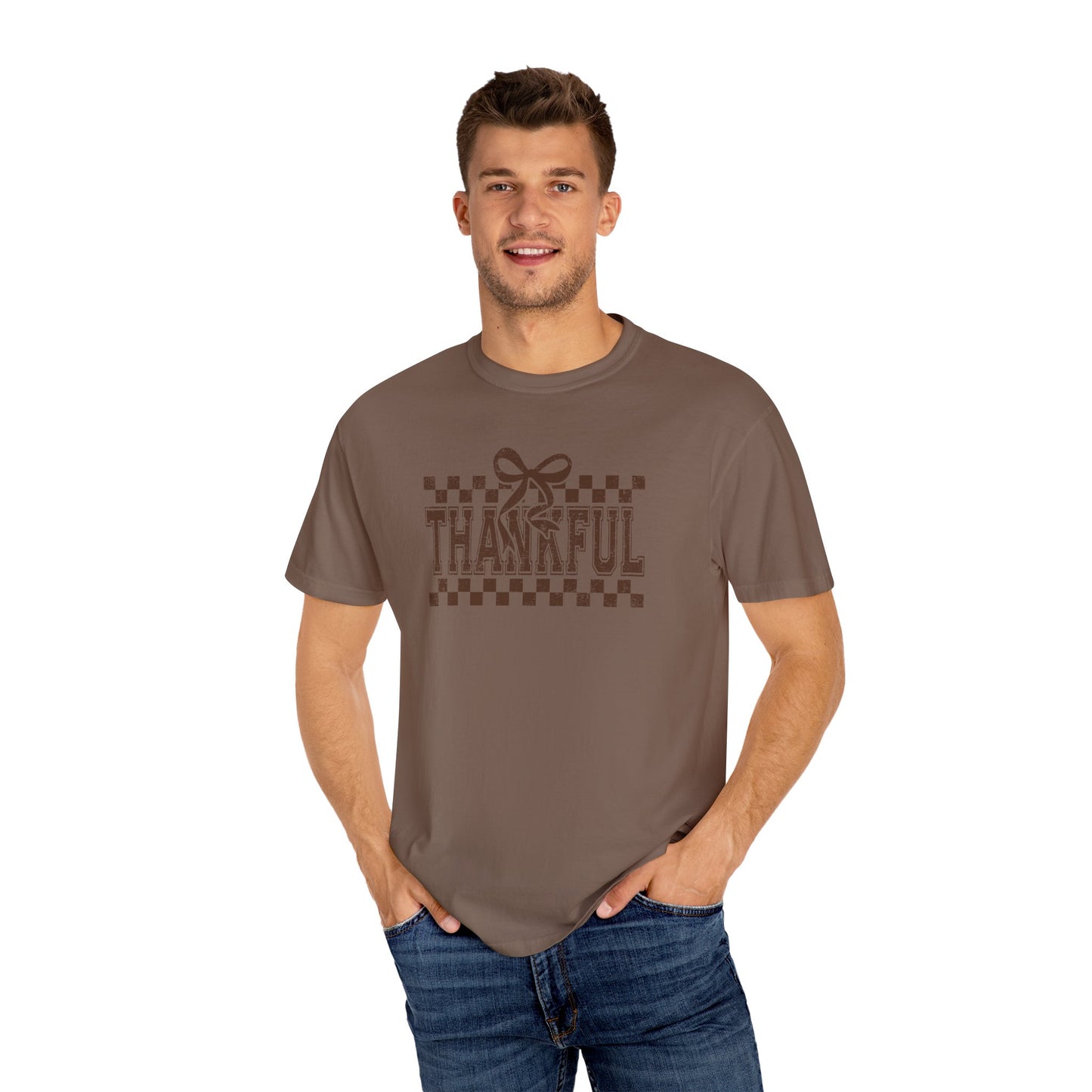 Thankful Unisex Garment-Dyed T-Shirt, Casual Fall Tee, Thanksgiving Gift, Cozy Everyday Wear, Autumn Fashion, Comfortable Tops