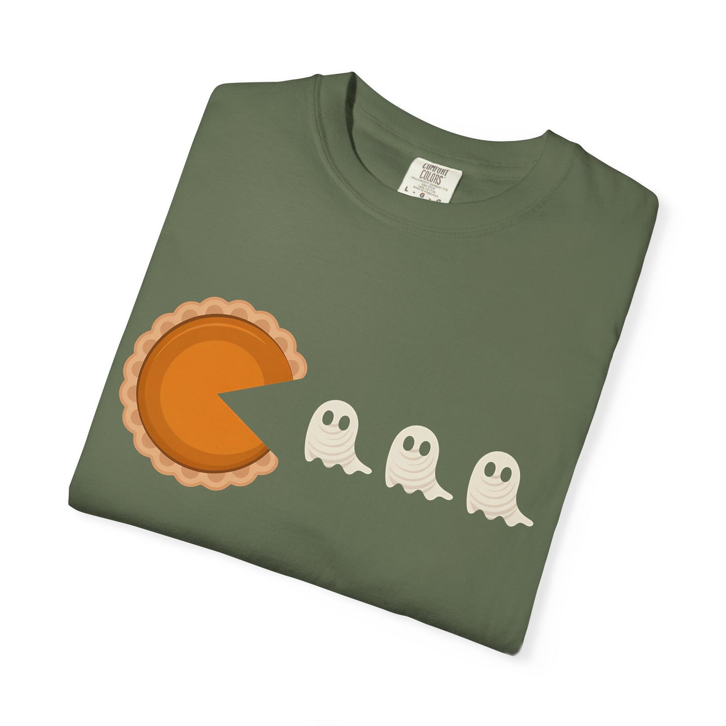 Pac-Man Pumpkin Pie Ghosts Unisex T-Shirt, Halloween Tee, Gamer Shirt, Fun Graphic Top, Gift for Gamers, Casual Wear