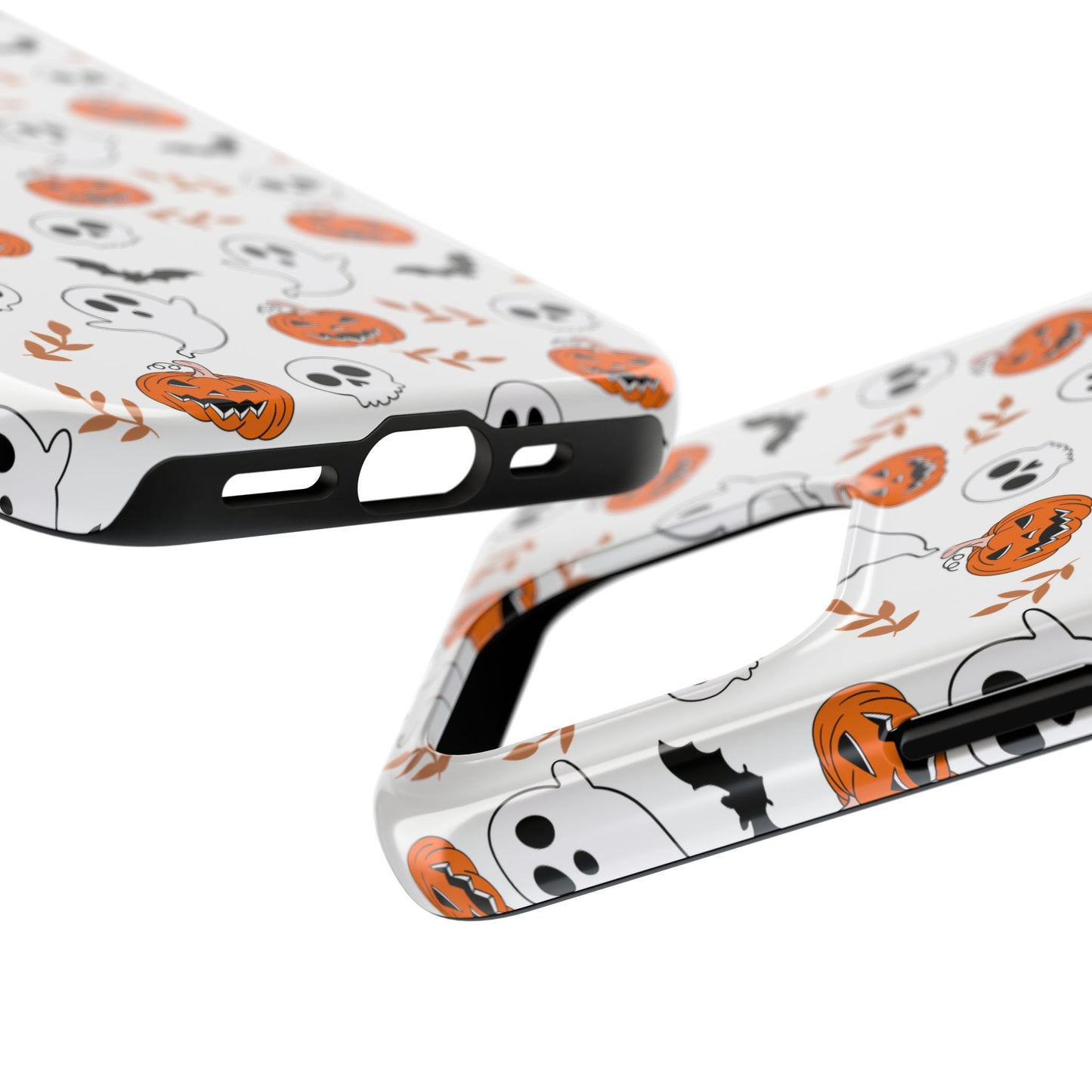 Halloween Themed Tough Phone Cases, Spooky Ghosts & Skulls, Perfect for Fall Decor, Unique Gift for Halloween Lovers, Fun Pumpkin Design