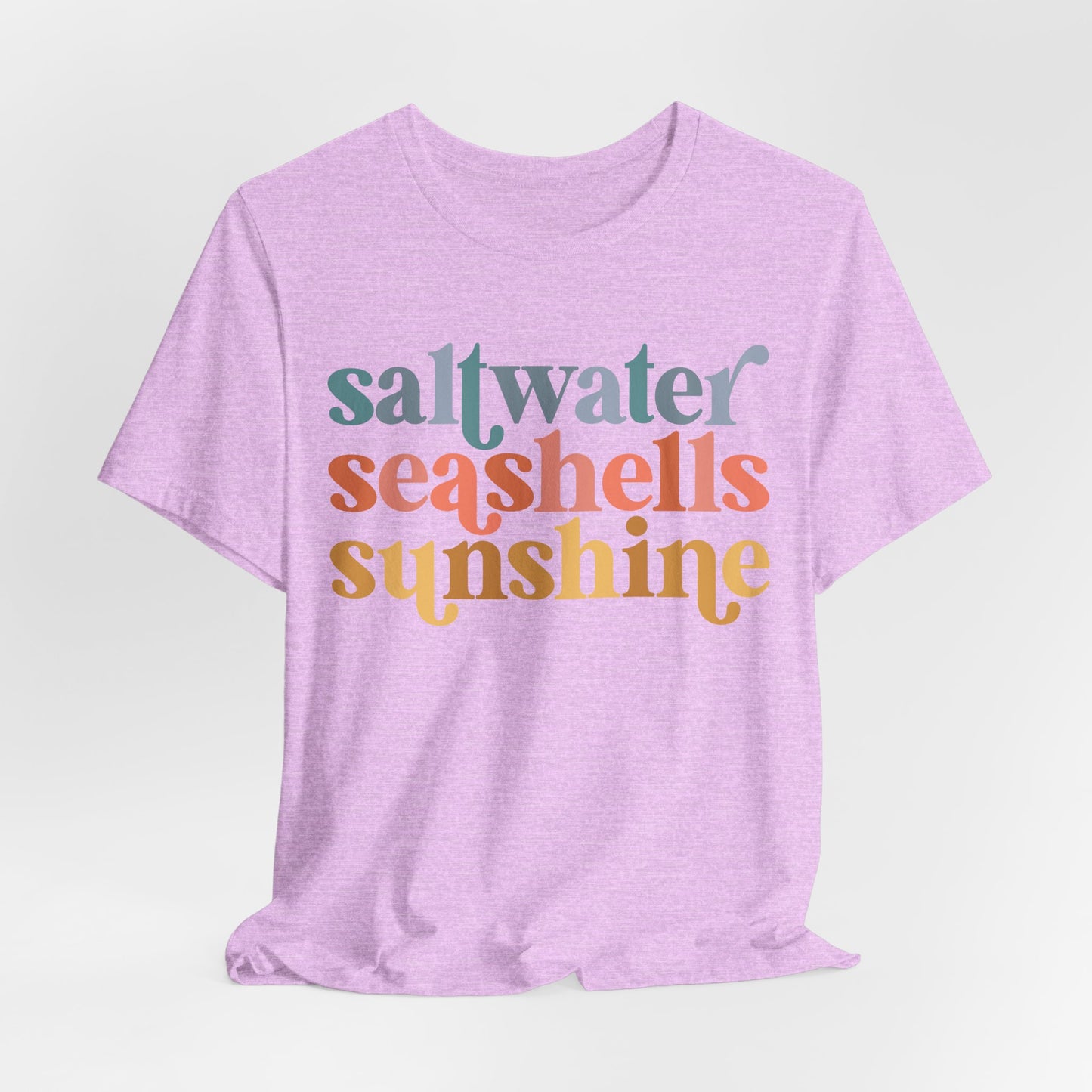 Coastal Vibes Unisex Jersey Tee - Saltwater Seashells Sunshine Design