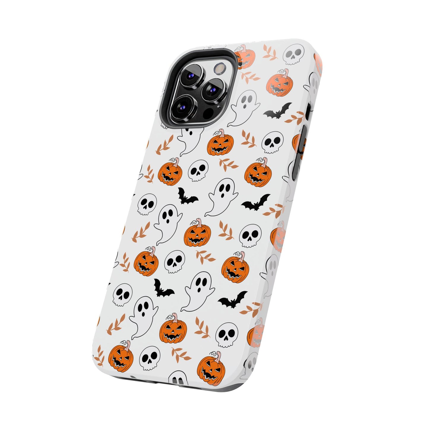 Halloween Themed Tough Phone Cases, Spooky Ghosts & Skulls, Perfect for Fall Decor, Unique Gift for Halloween Lovers, Fun Pumpkin Design