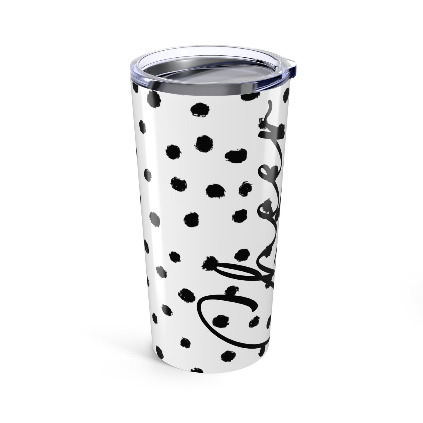 Stylish 20oz Tumbler with Polka Dot Design - Perfect for Gifts, Coffee Lovers, Daily Hydration, Travel Mugs, Unique Drinkware