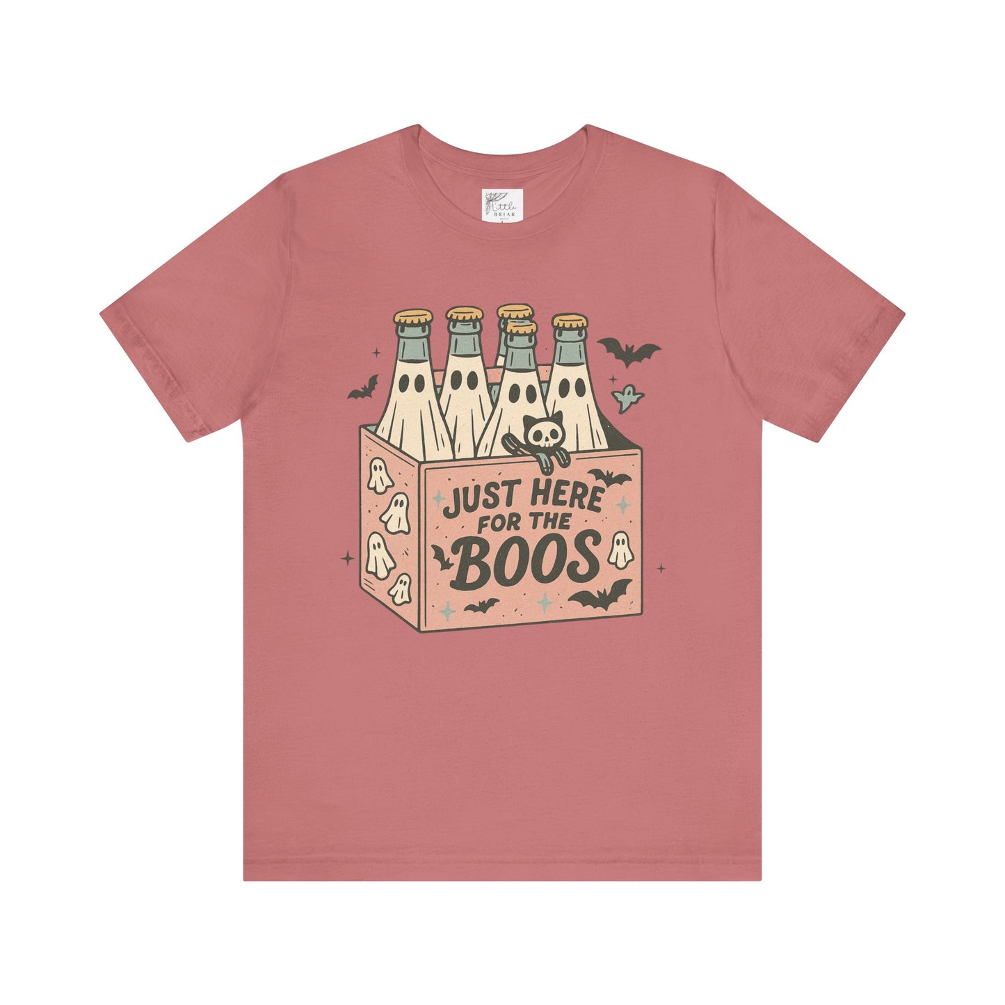 Halloween Vibes Unisex Tee - Just Here for the Boos, Fun Halloween Shirt, Party Wear, Gag Gift, Ghostly Spirit Classy Wear