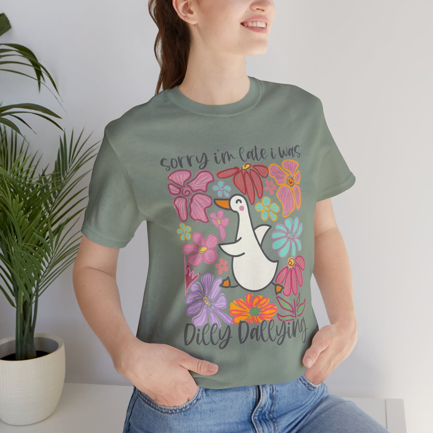 Floral Apology Tee - Unisex Jersey Short Sleeve T-Shirt with Playful Design