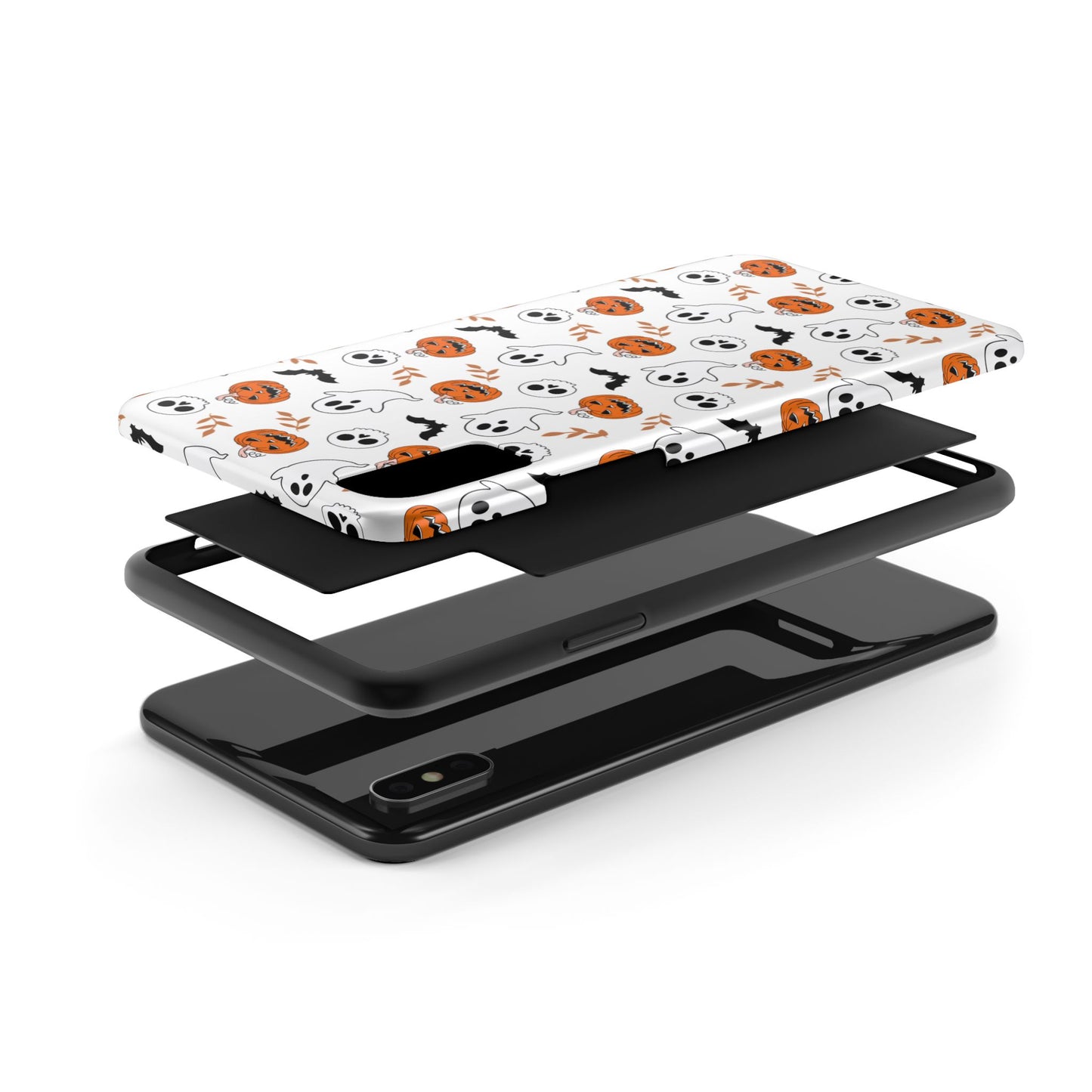 Halloween Themed Tough Phone Cases, Spooky Ghosts & Skulls, Perfect for Fall Decor, Unique Gift for Halloween Lovers, Fun Pumpkin Design