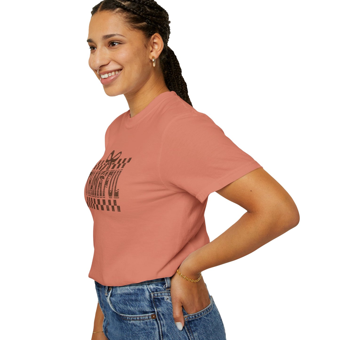 Thankful Unisex Garment-Dyed T-Shirt, Casual Fall Tee, Thanksgiving Gift, Cozy Everyday Wear, Autumn Fashion, Comfortable Tops