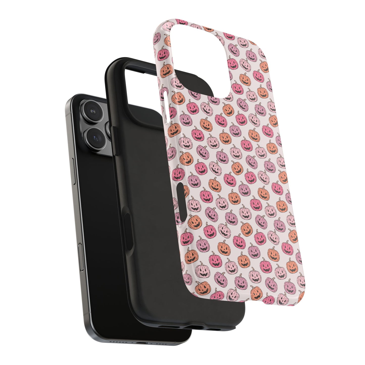 Cute Pumpkin Pattern Tough Phone Cases | Fall Decor, Halloween Accessories, Gifts for Her, Trendy Phone Protection