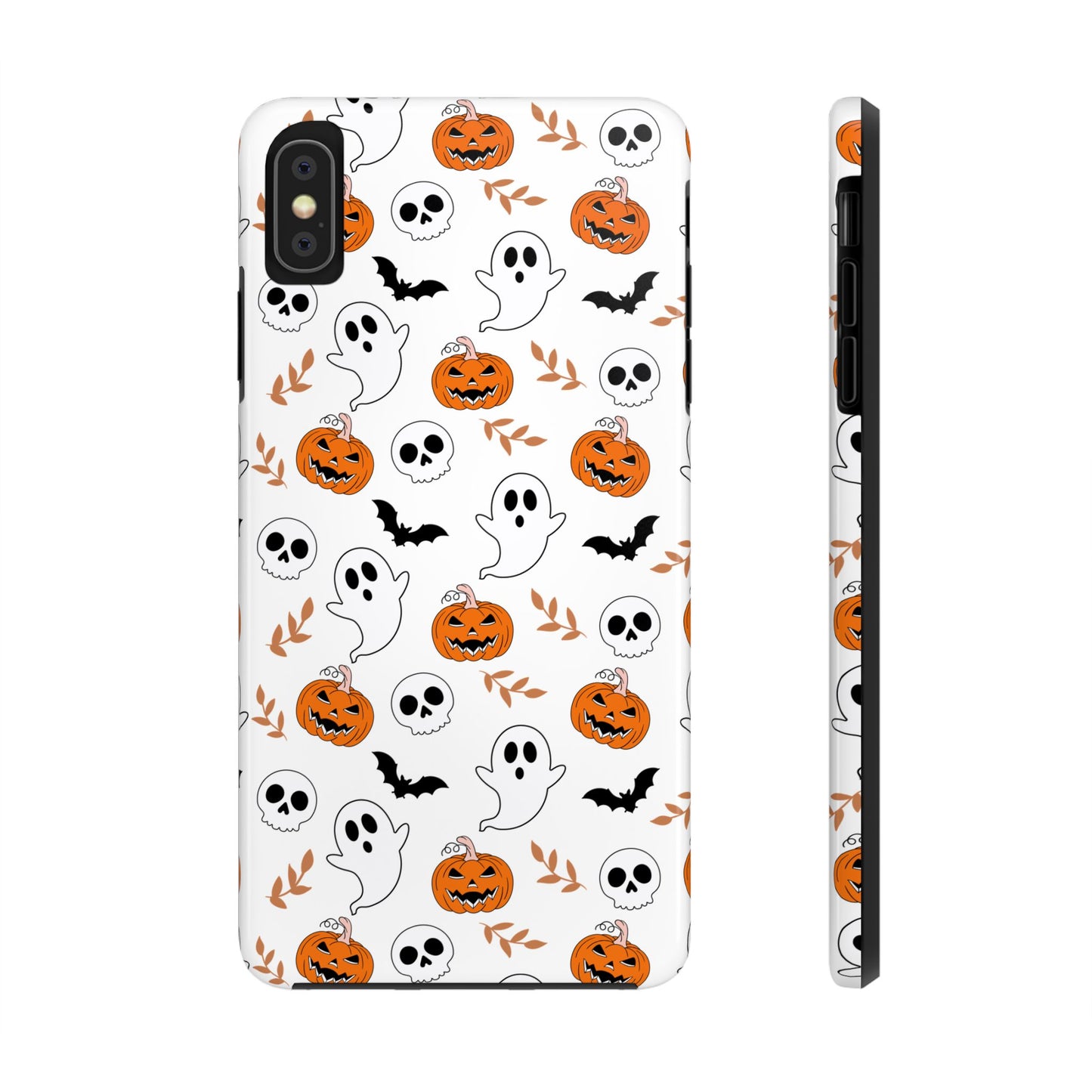 Halloween Themed Tough Phone Cases, Spooky Ghosts & Skulls, Perfect for Fall Decor, Unique Gift for Halloween Lovers, Fun Pumpkin Design