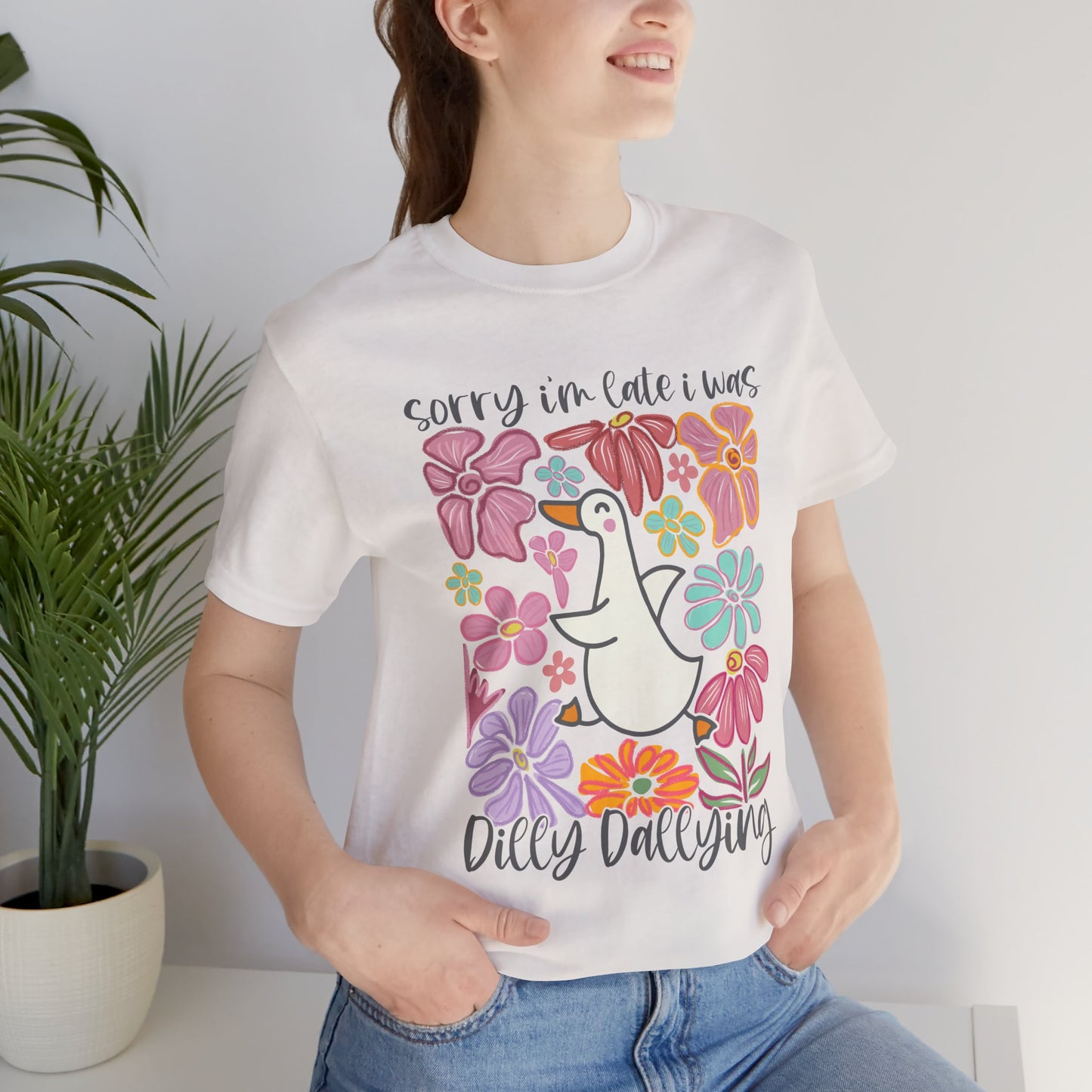 Floral Apology Tee - Unisex Jersey Short Sleeve T-Shirt with Playful Design