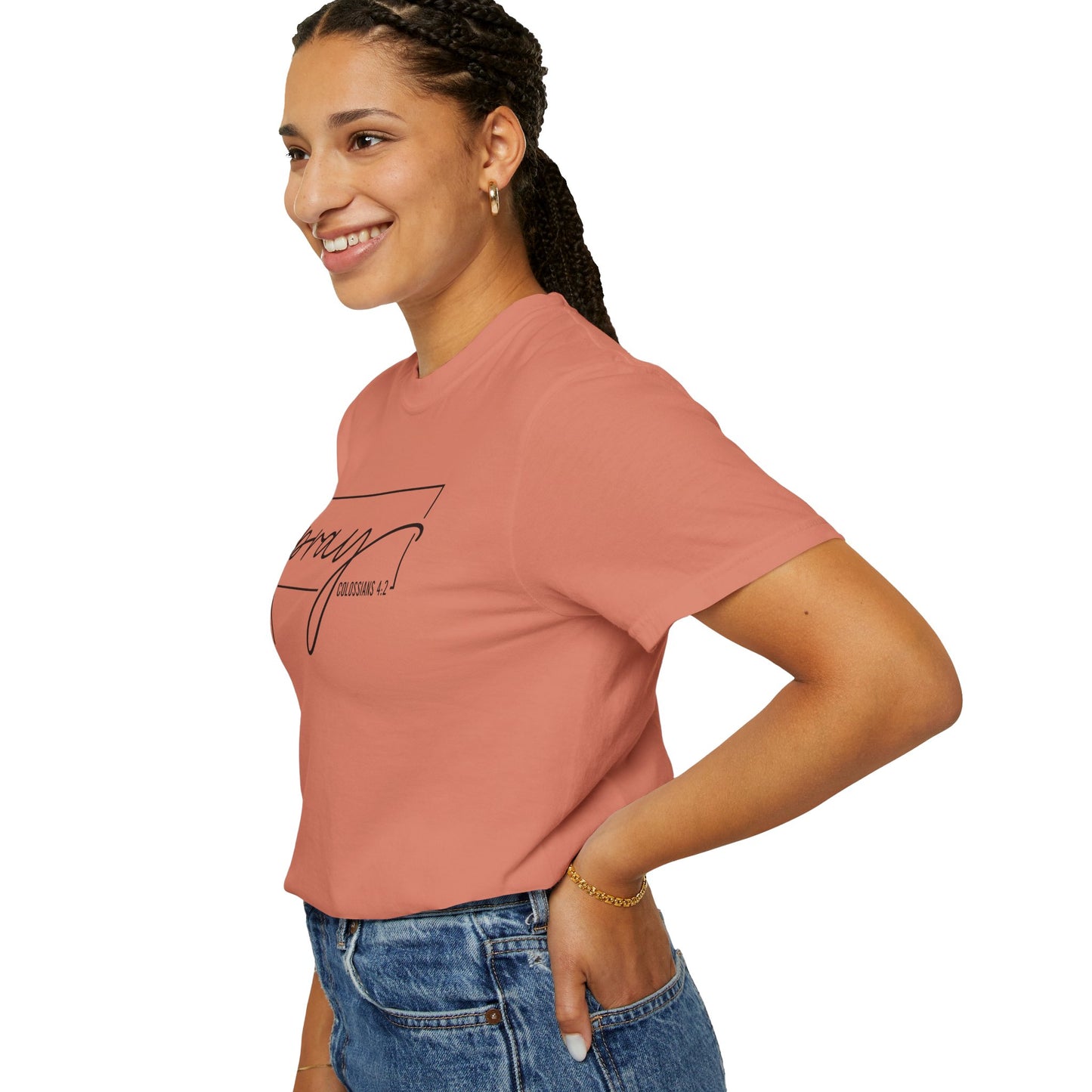 Pray Unisex Garment-Dyed T-Shirt, Faith-based Tee, Inspirational Shirt, Gift for Believers, Casual Faith Wear