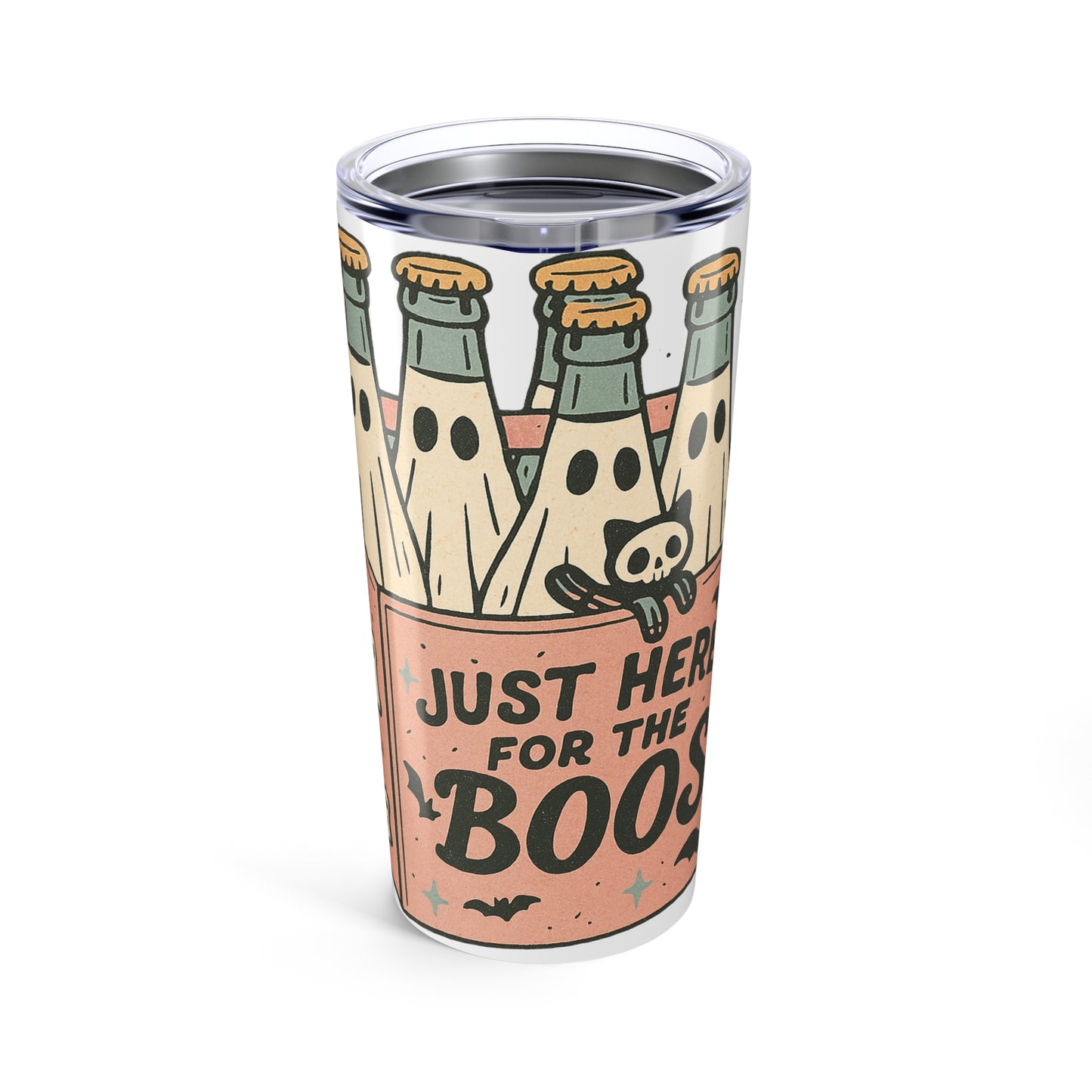 Spooky Halloween Tumbler, Just Here for the Boo's, Fun and Festive Drinkware, Perfect for Fall Parties, Halloween Gifts, Trick or Treat