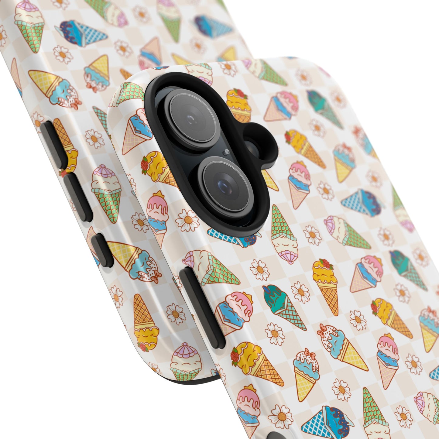 Princess Themed Colorful Ice Cream Tough Phone Cases - Fun, Giftable, Summer Vibe, Durable Protection for Your Device, Perfect for Food Lovers, Bright
