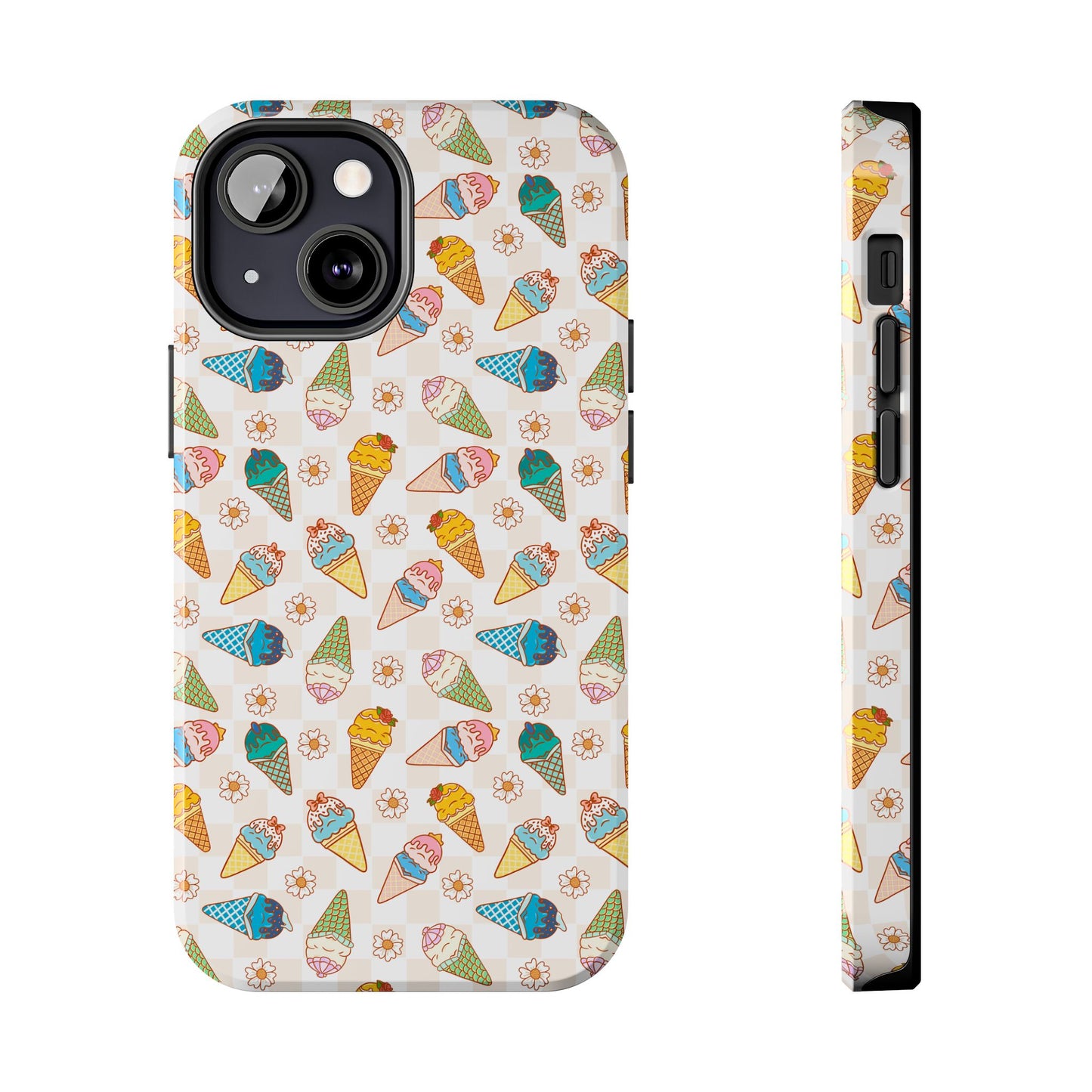 Princess Themed Colorful Ice Cream Tough Phone Cases - Fun, Giftable, Summer Vibe, Durable Protection for Your Device, Perfect for Food Lovers, Bright