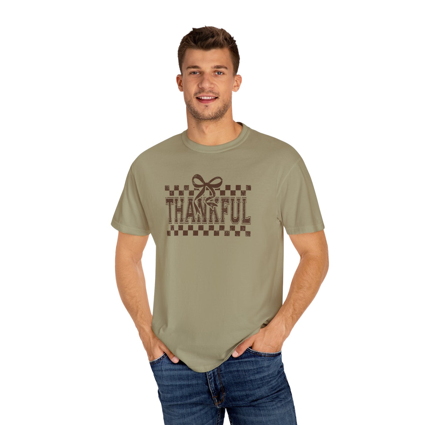 Thankful Unisex Garment-Dyed T-Shirt, Casual Fall Tee, Thanksgiving Gift, Cozy Everyday Wear, Autumn Fashion, Comfortable Tops