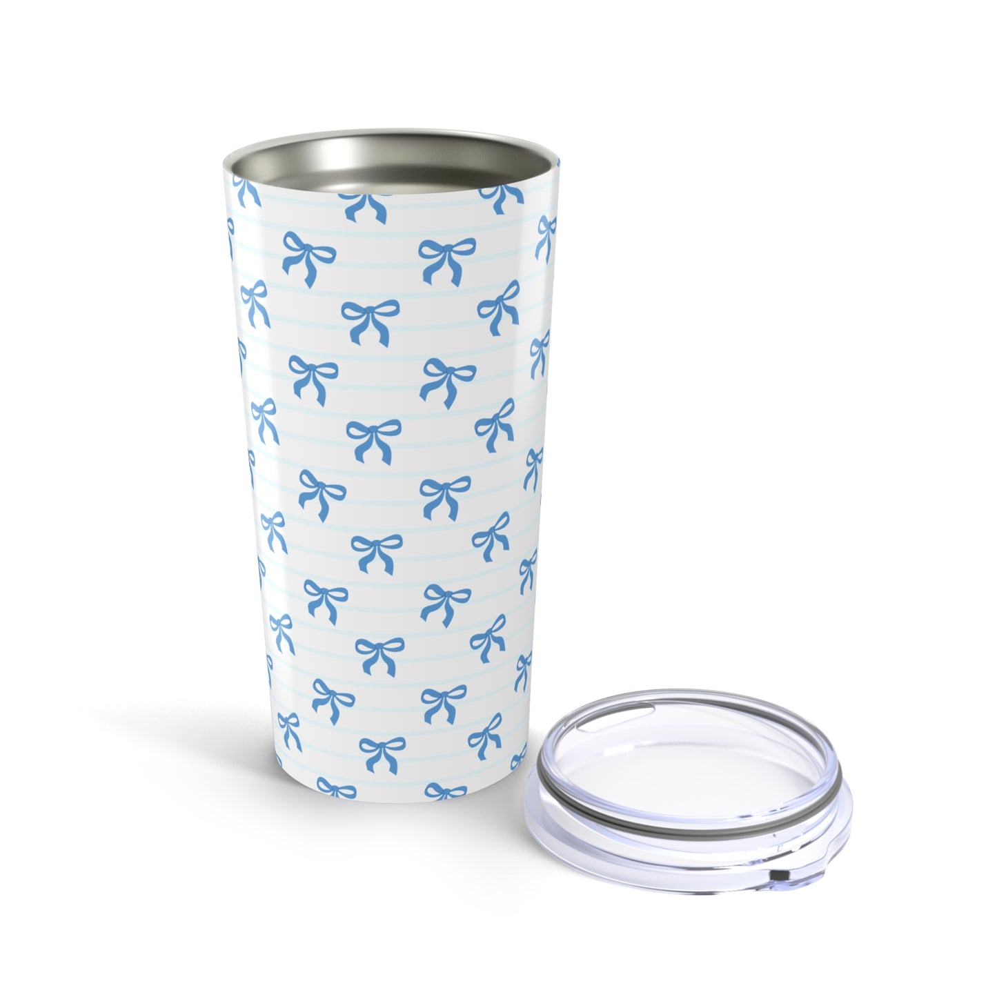 Charming Bow Pattern Tumbler | Cute Travel Mug, Stylish Gift, Party Favor, Personalized Drinkware, Bridal Shower