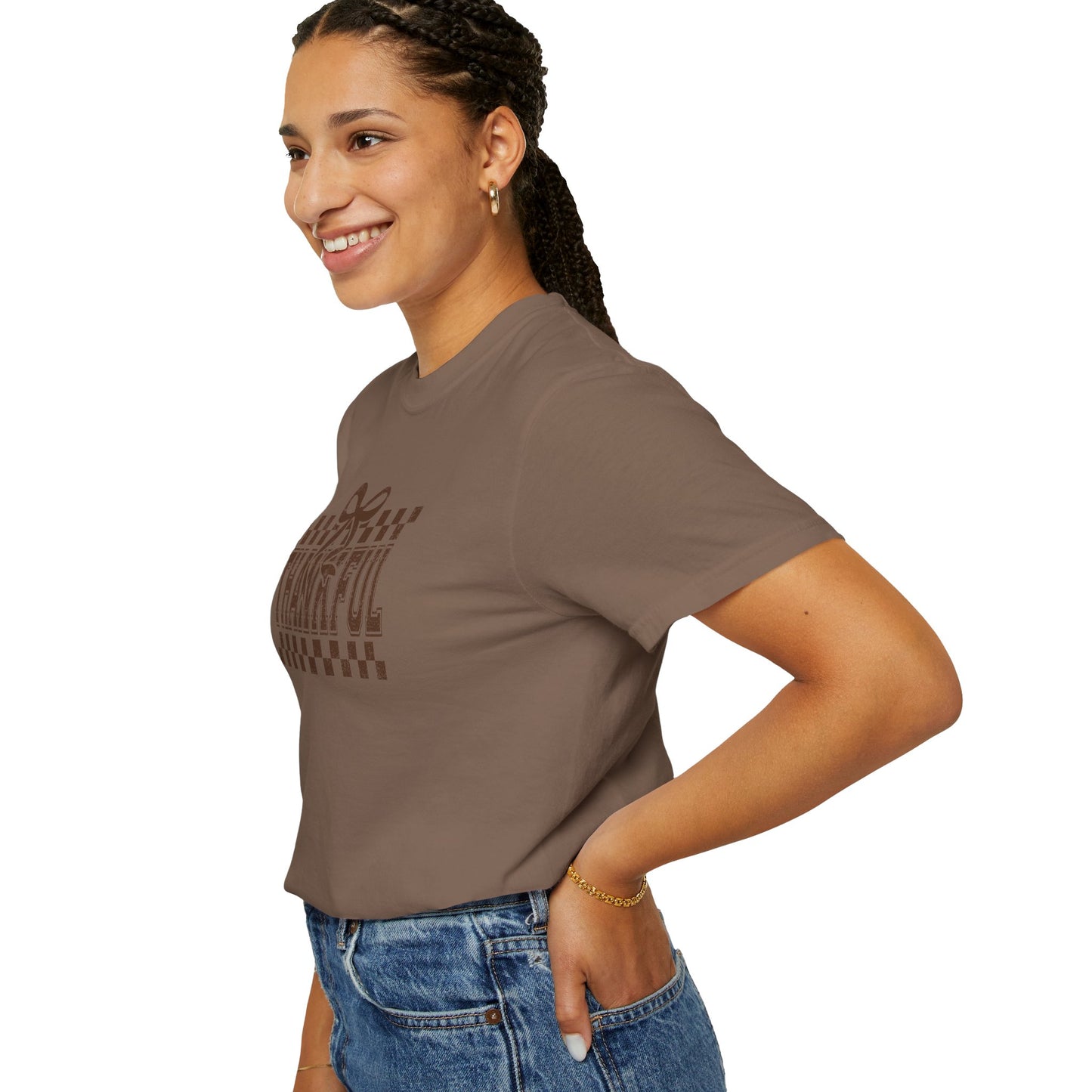 Thankful Unisex Garment-Dyed T-Shirt, Casual Fall Tee, Thanksgiving Gift, Cozy Everyday Wear, Autumn Fashion, Comfortable Tops