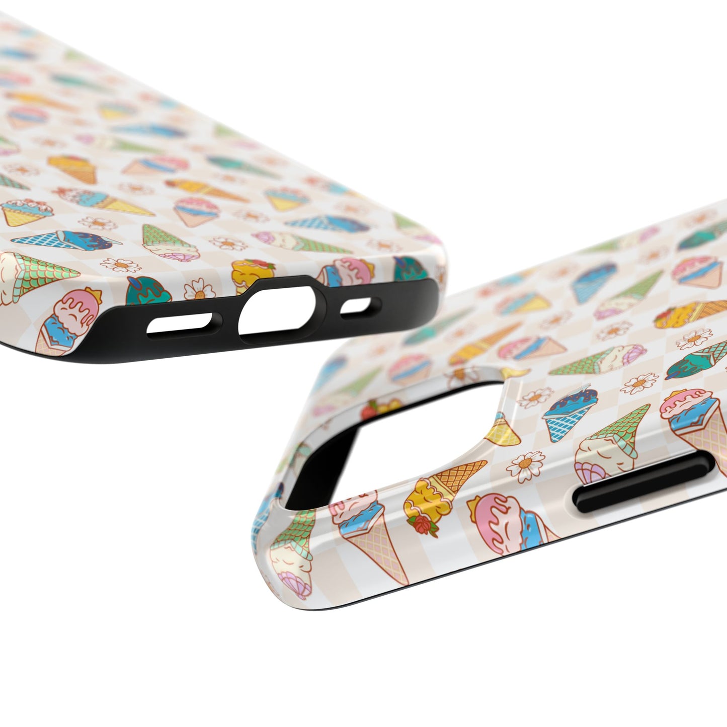 Princess Themed Colorful Ice Cream Tough Phone Cases - Fun, Giftable, Summer Vibe, Durable Protection for Your Device, Perfect for Food Lovers, Bright