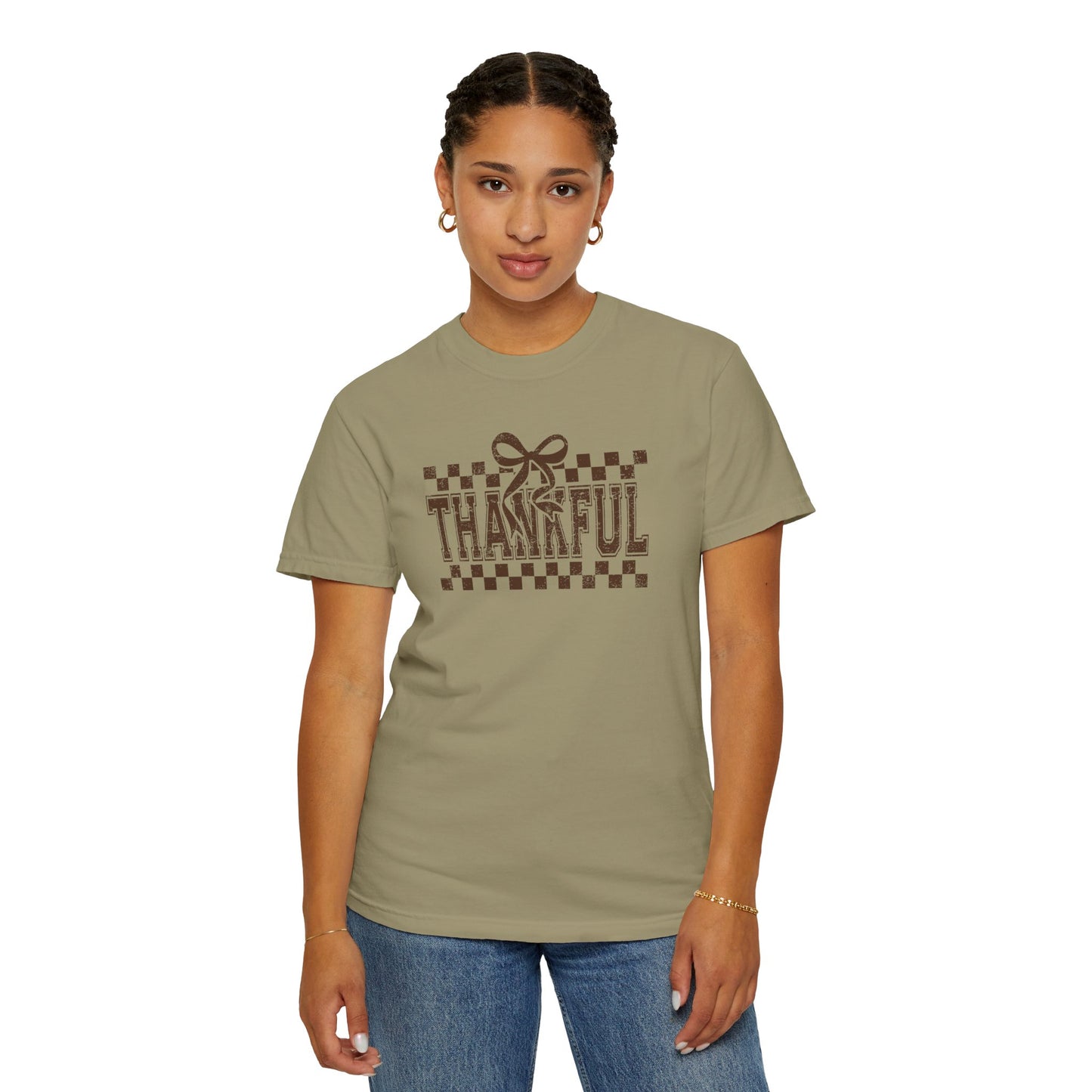 Thankful Unisex Garment-Dyed T-Shirt, Casual Fall Tee, Thanksgiving Gift, Cozy Everyday Wear, Autumn Fashion, Comfortable Tops
