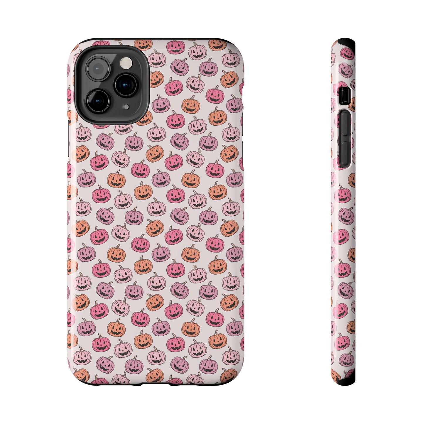 Cute Pumpkin Pattern Tough Phone Cases | Fall Decor, Halloween Accessories, Gifts for Her, Trendy Phone Protection